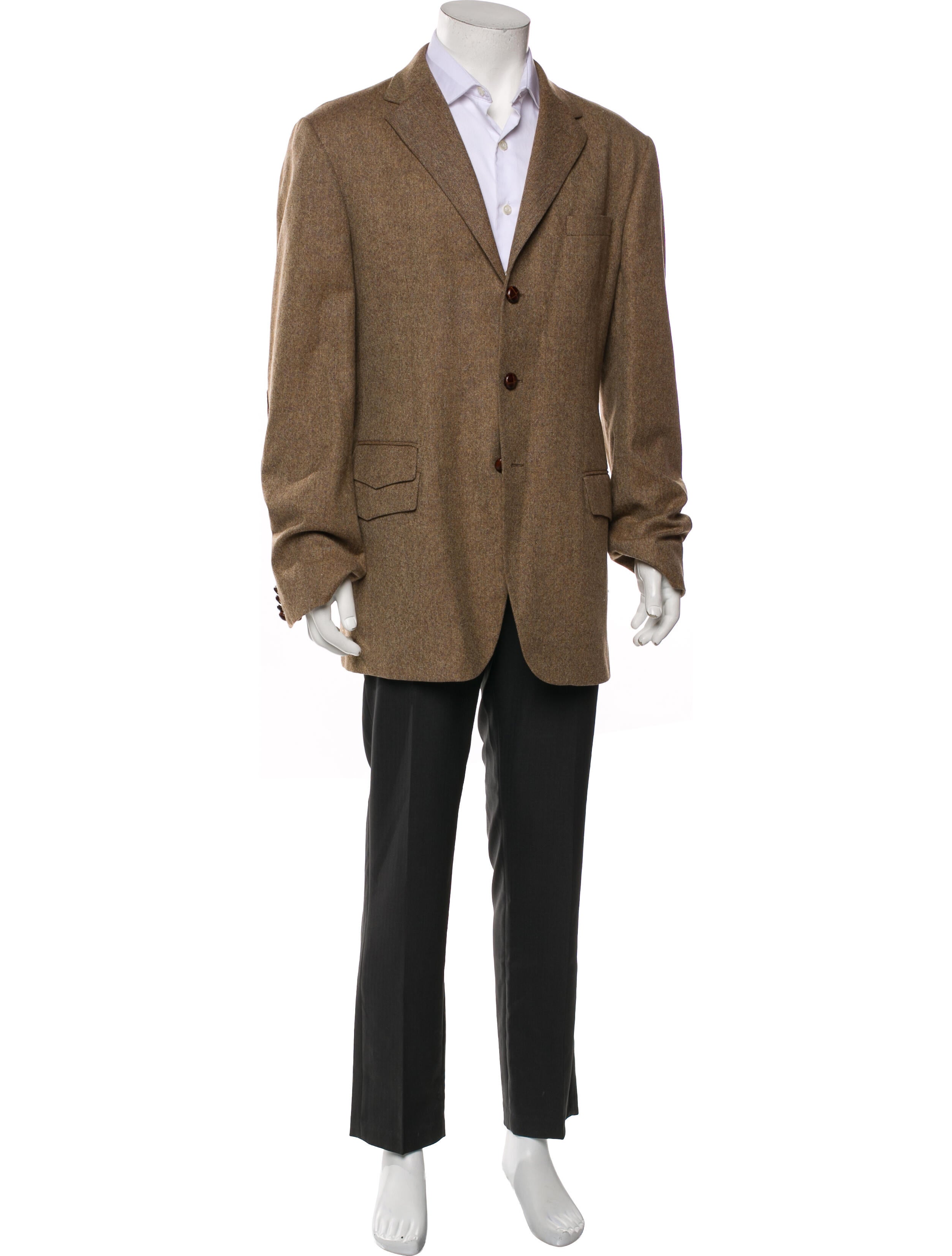 Carolina Herrera Wool Plaid Print Overcoat