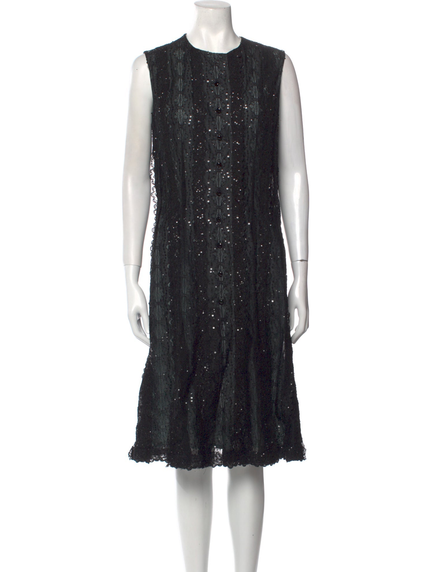 Carolina Herrera Crew Neck Midi Length Dress