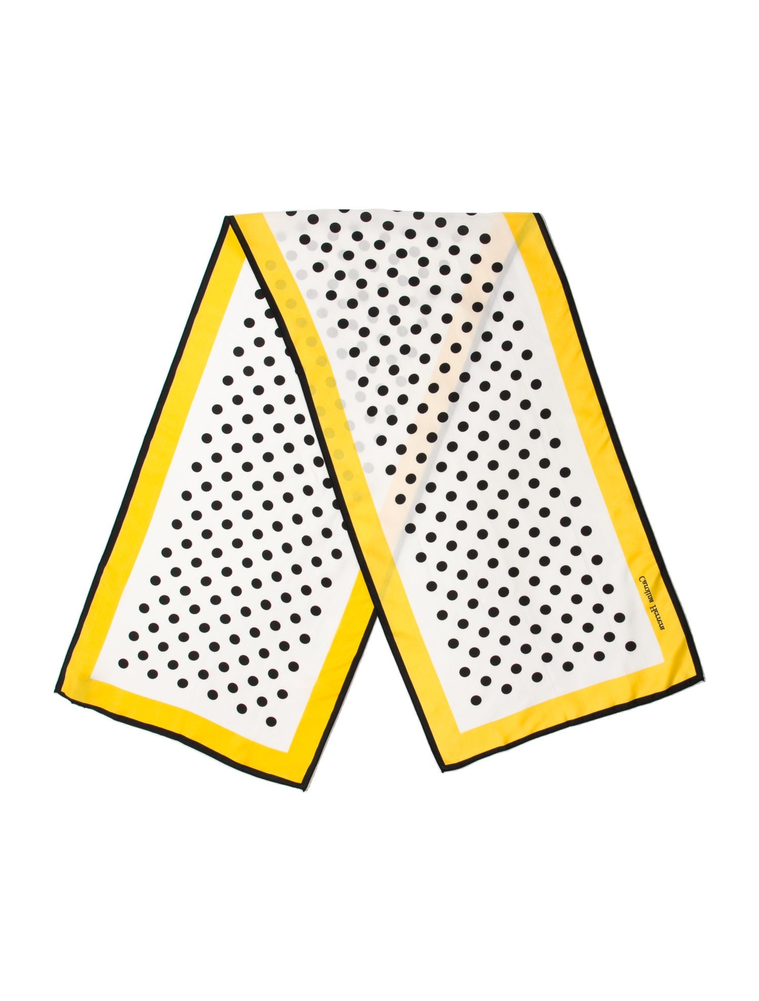 Carolina Herrera Silk Polka Dot Print Scarf