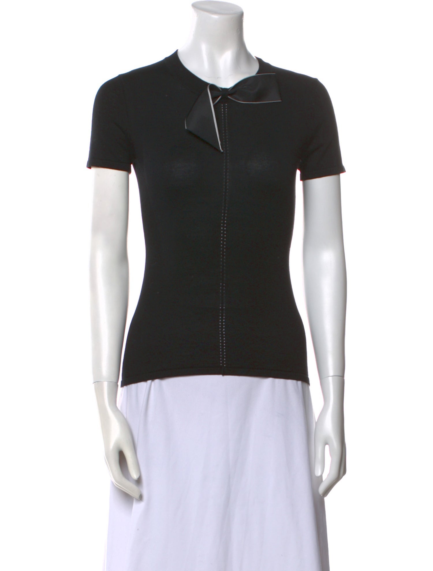 Carolina Herrera Silk Crew Neck T-Shirt