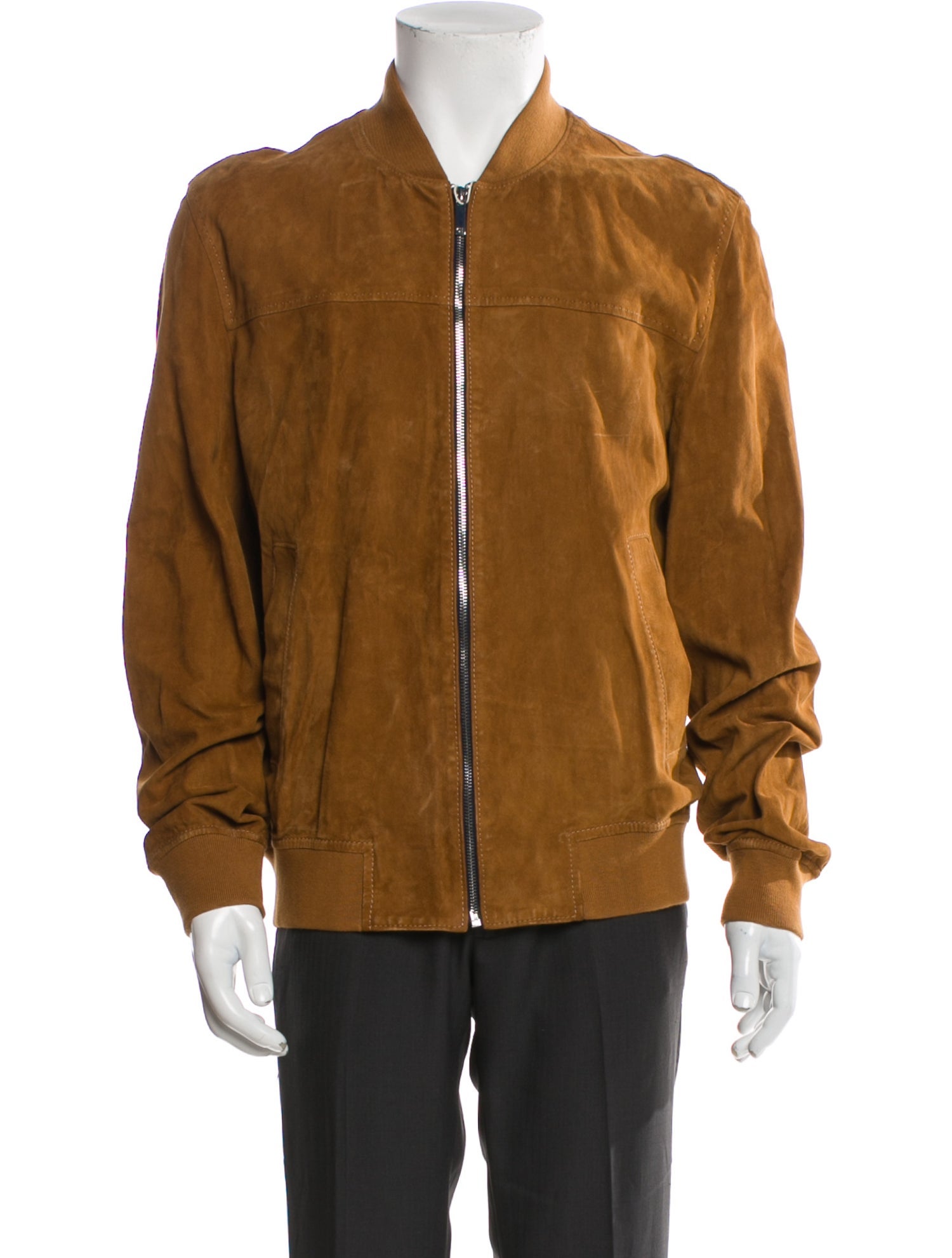 CH Carolina Herrera Leather Bomber Jacket