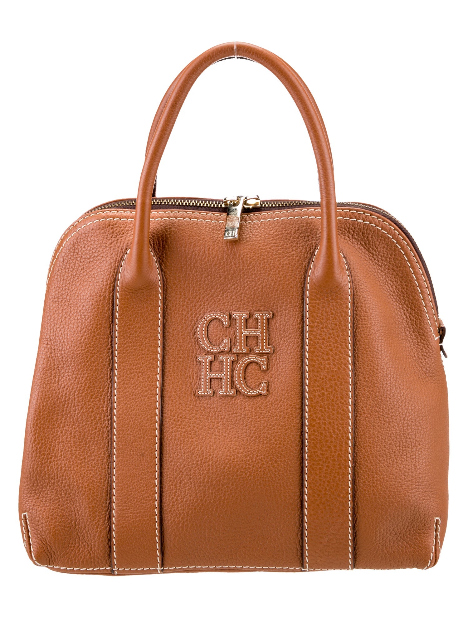 Carolina Herrera Leather Top Handle Bag