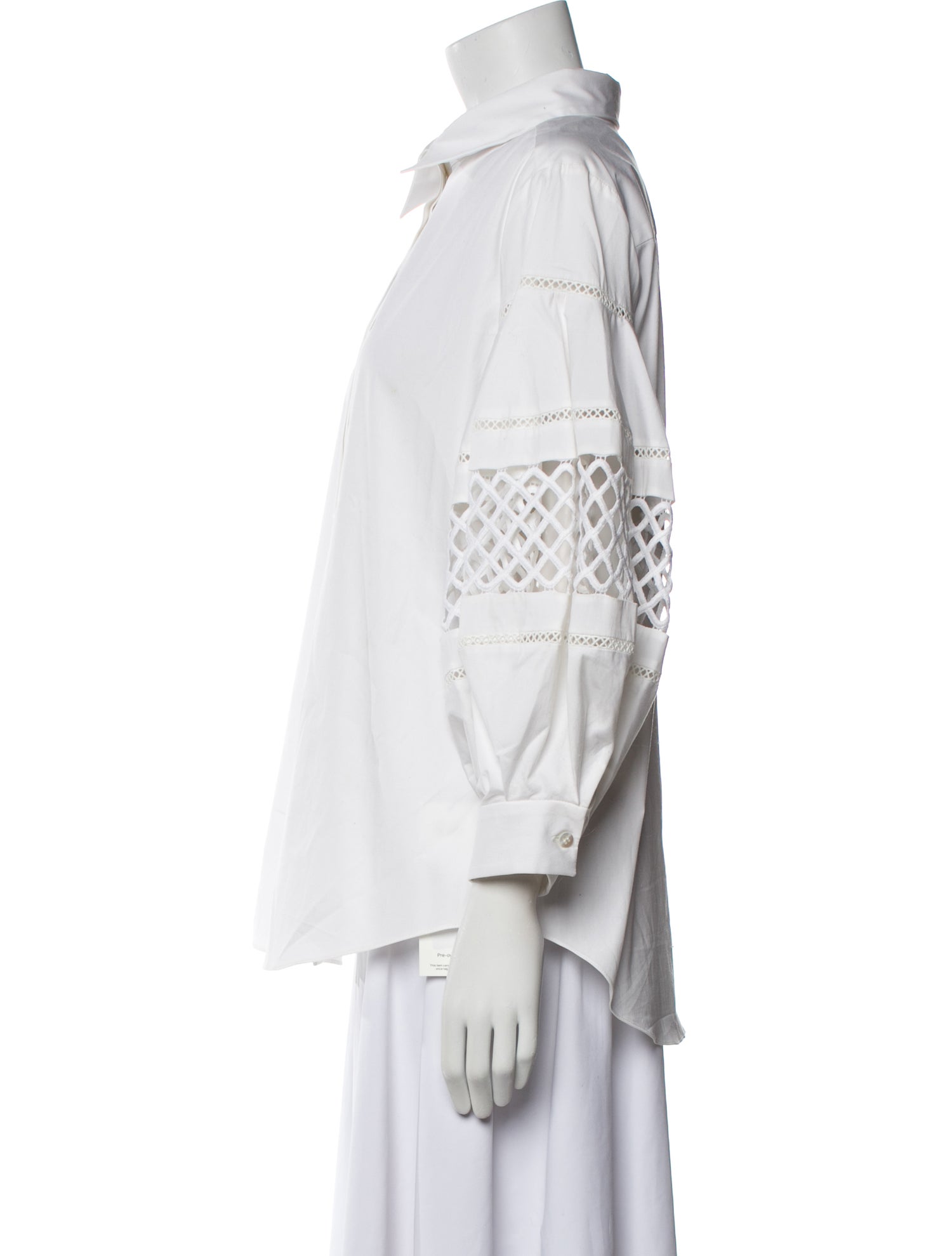 Carolina Herrera Three-Quarter Sleeve Button-Up Top