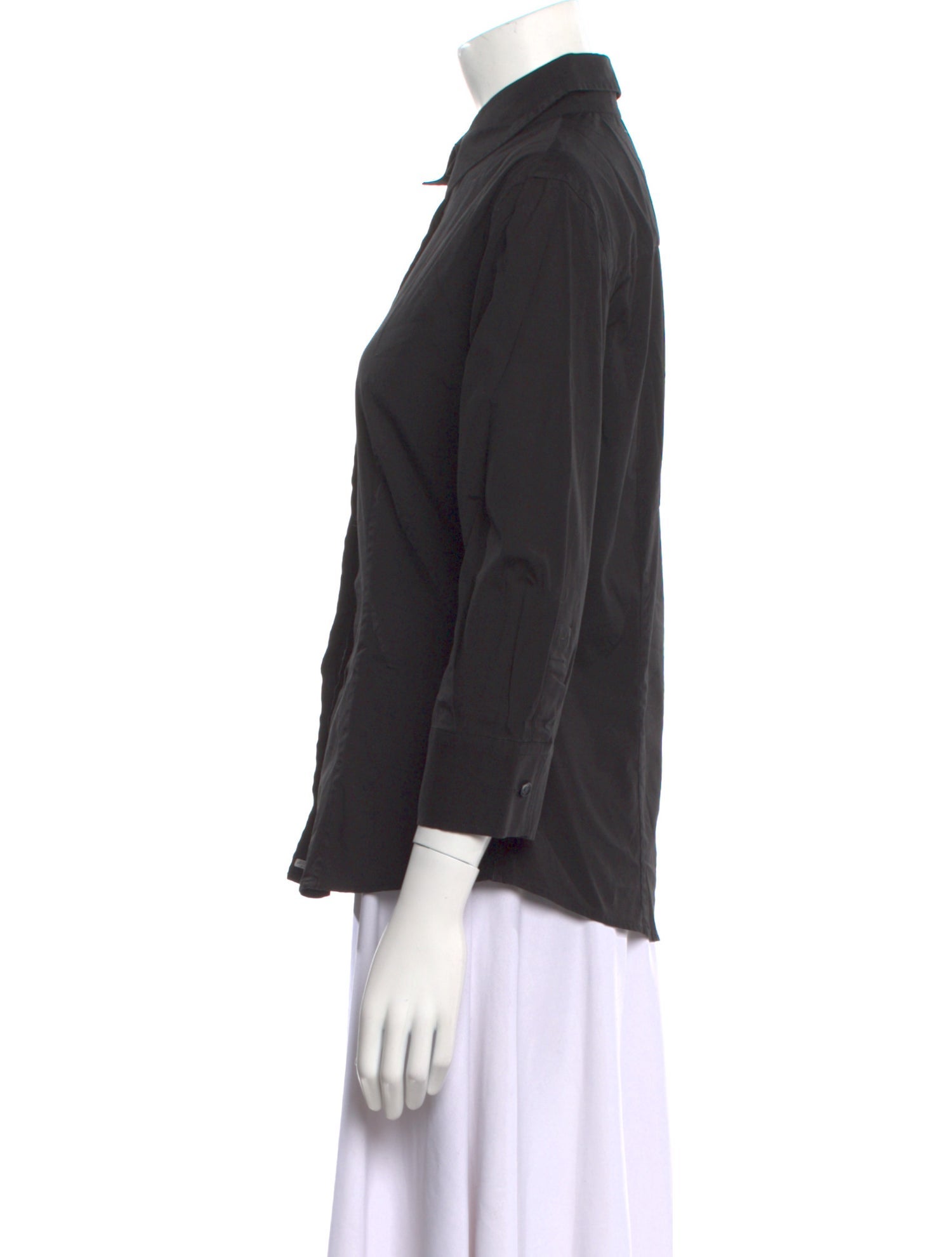 Carolina Herrera Three-Quarter Sleeve Button-Up Top