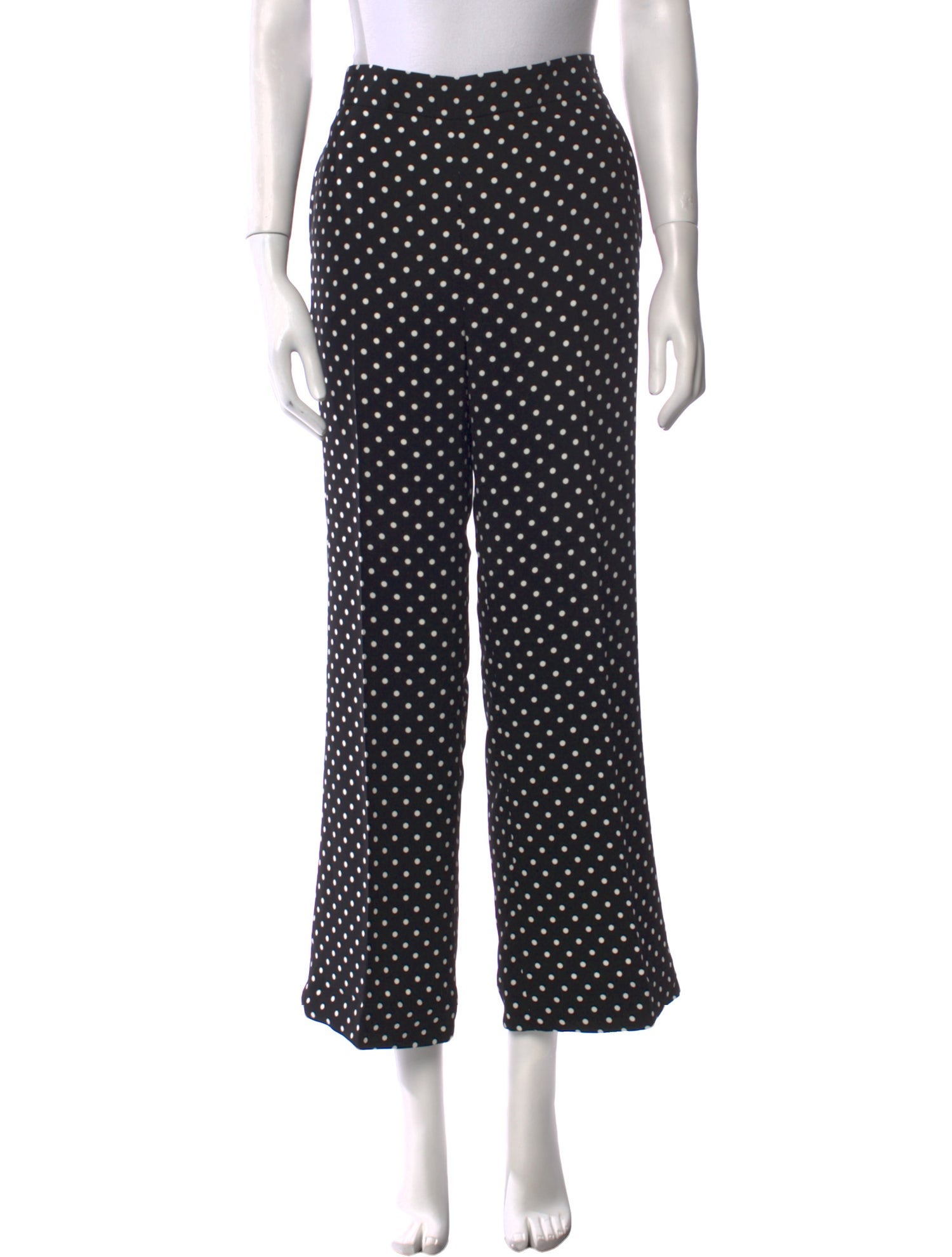 CH Carolina Herrera Polka Dot Print Wide Leg Pants