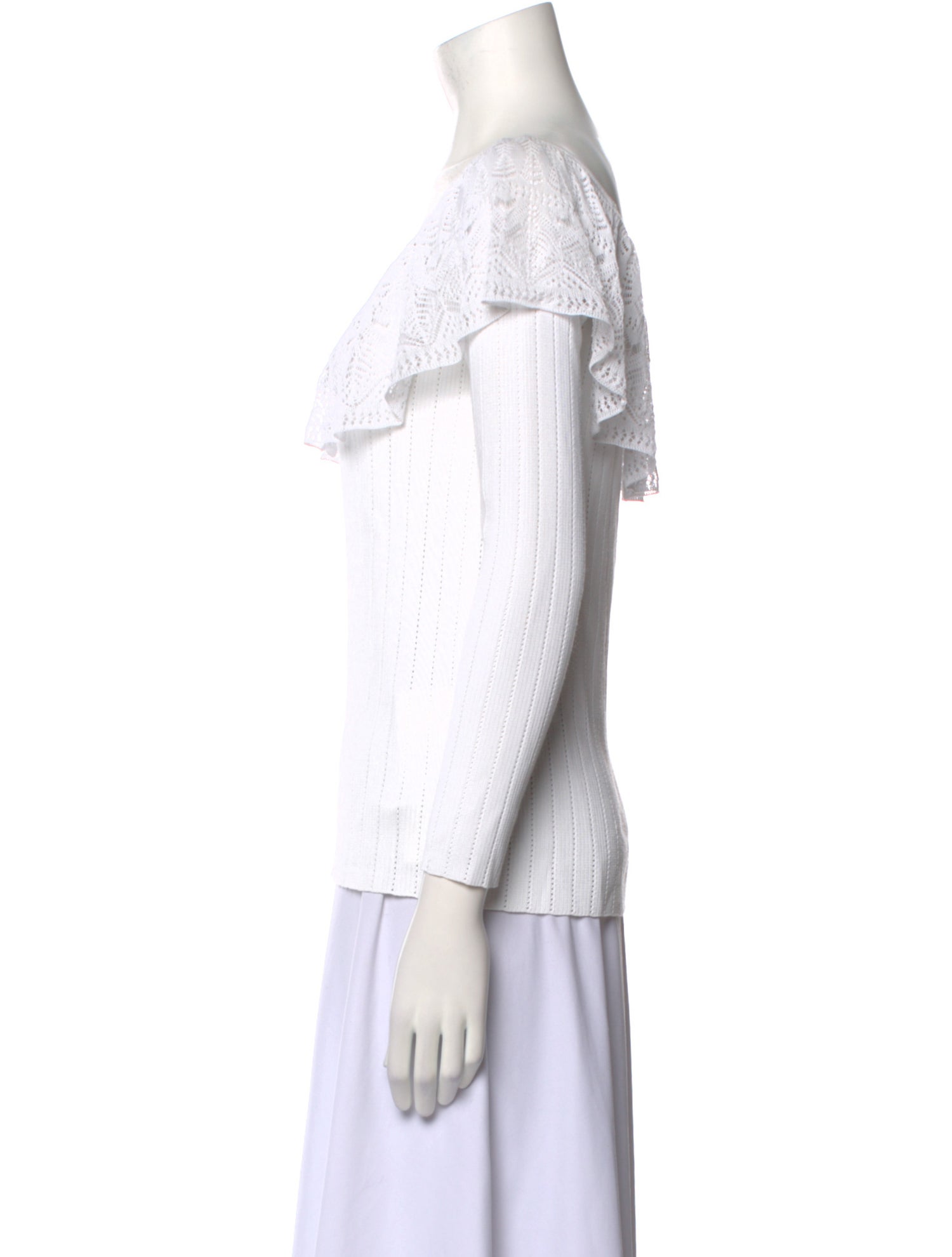 Carolina Herrera Bateau Neckline Short Sleeve Blouse