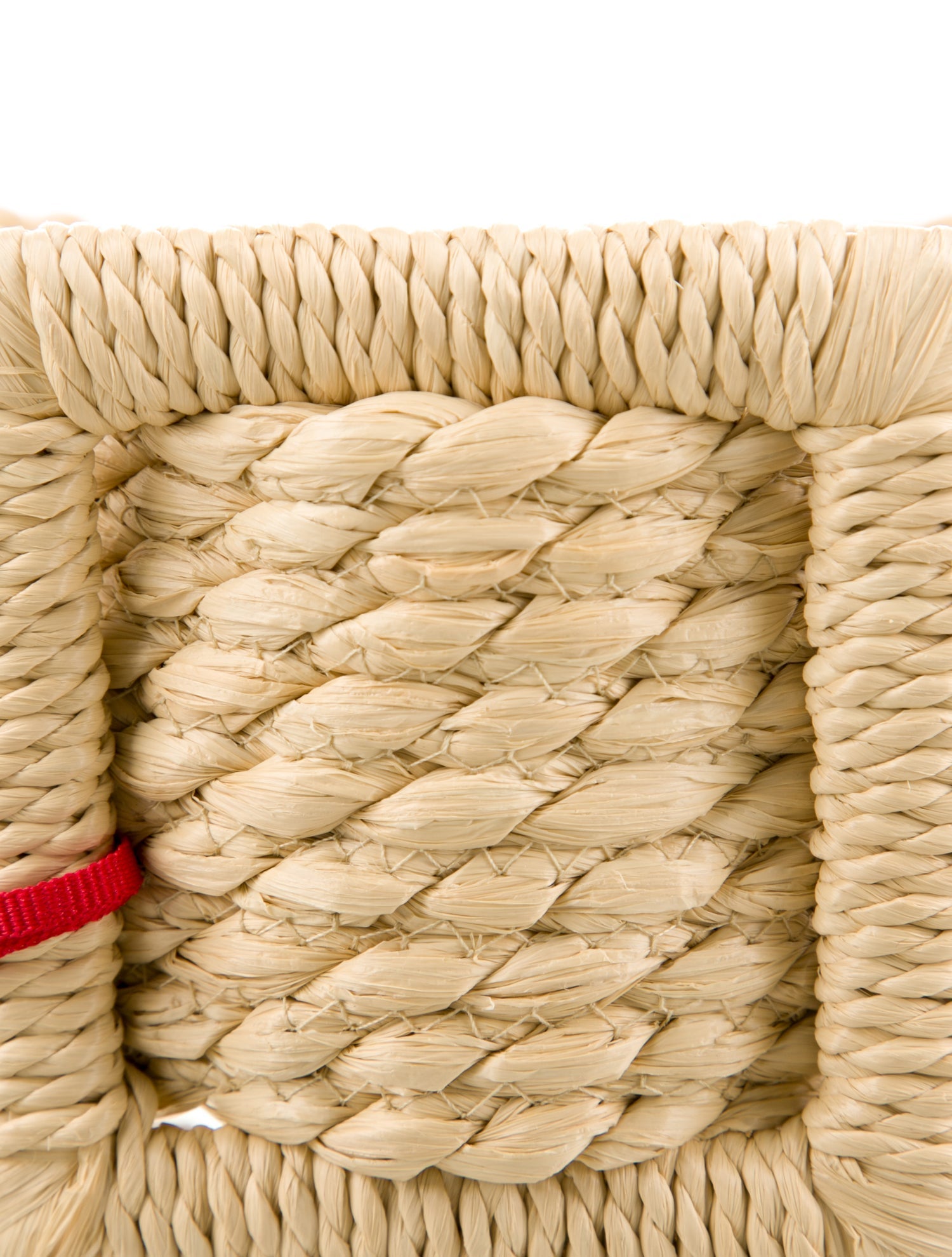 Carolina Herrera Wide Straw Waist Belt