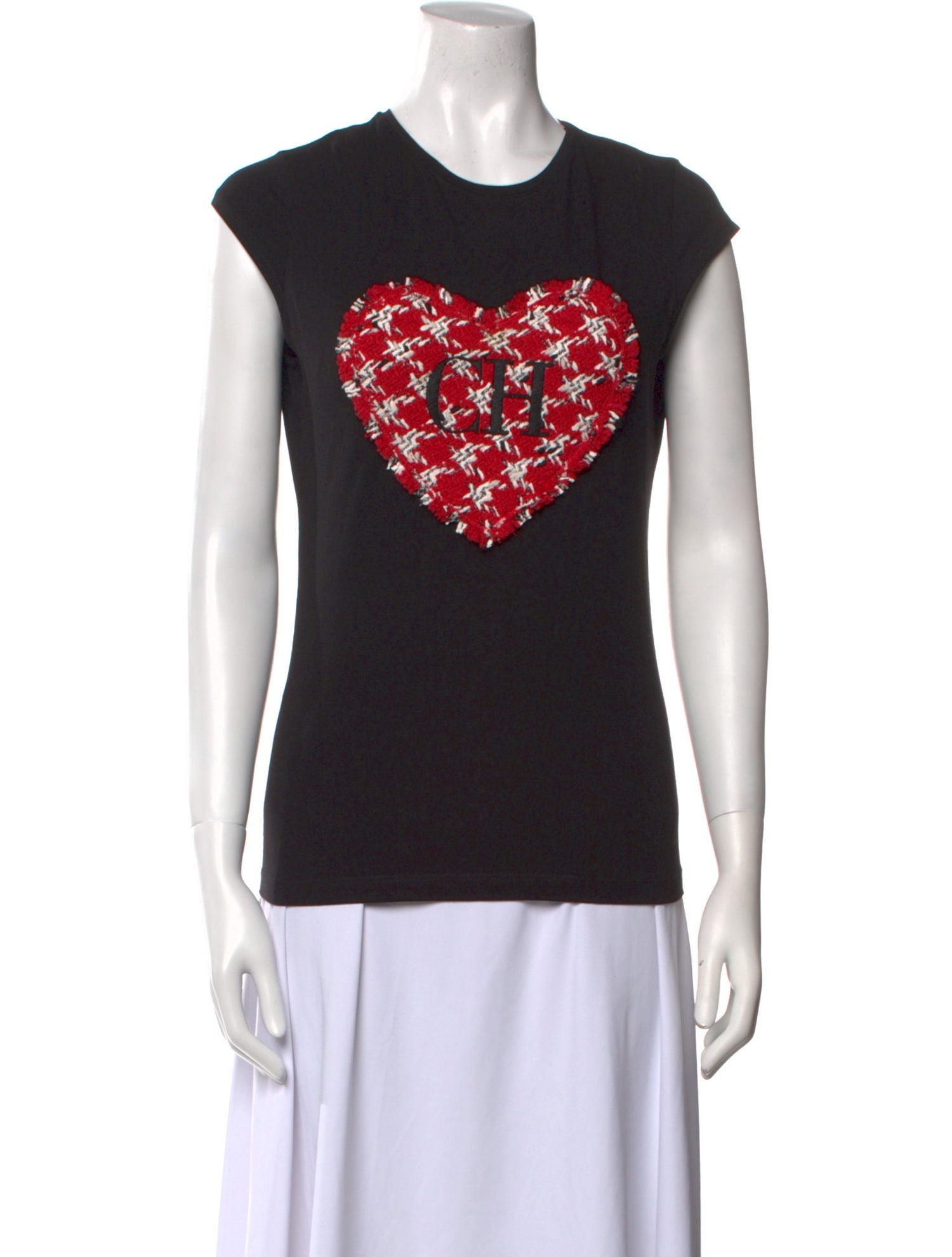 CH Carolina Herrera Graphic Print Crew Neck Top
