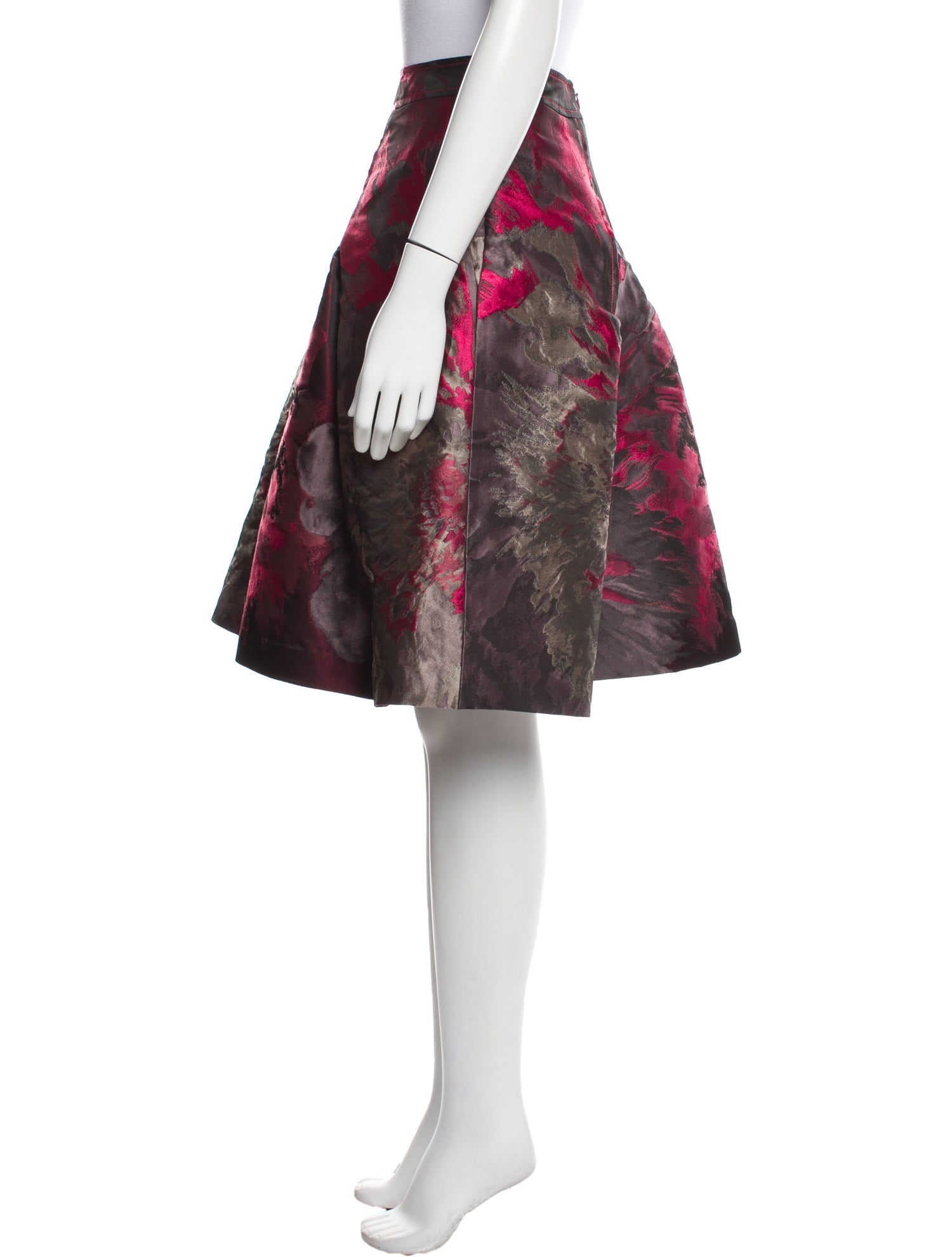 Carolina Herrera Floral Print Knee-Length Skirt