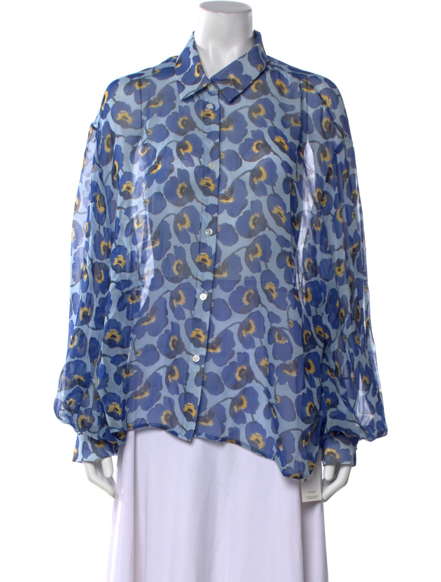 Carolina Herrera Silk Printed Button-Up Top