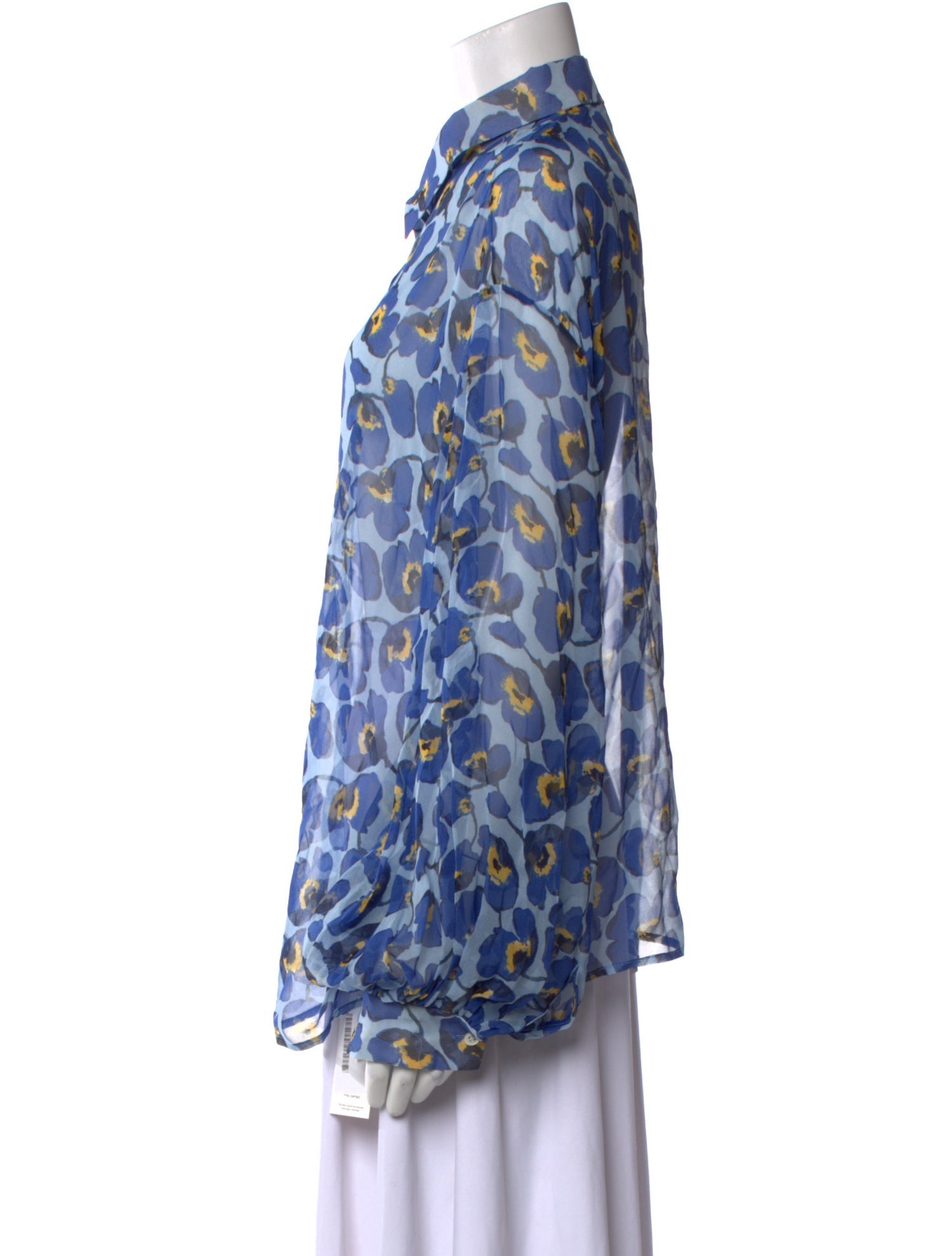 Carolina Herrera Silk Printed Button-Up Top