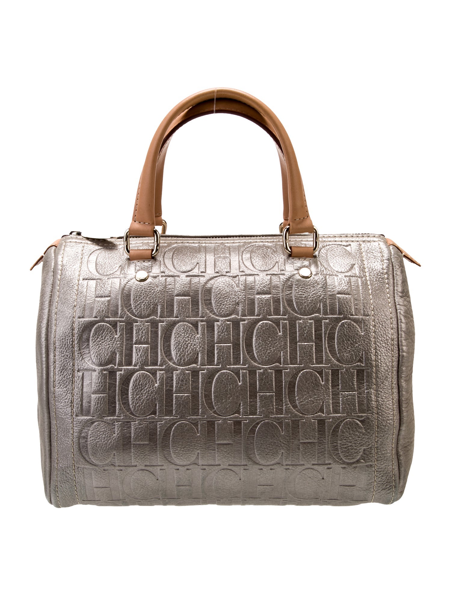 CH Carolina Herrera Leather Top Handle Bag