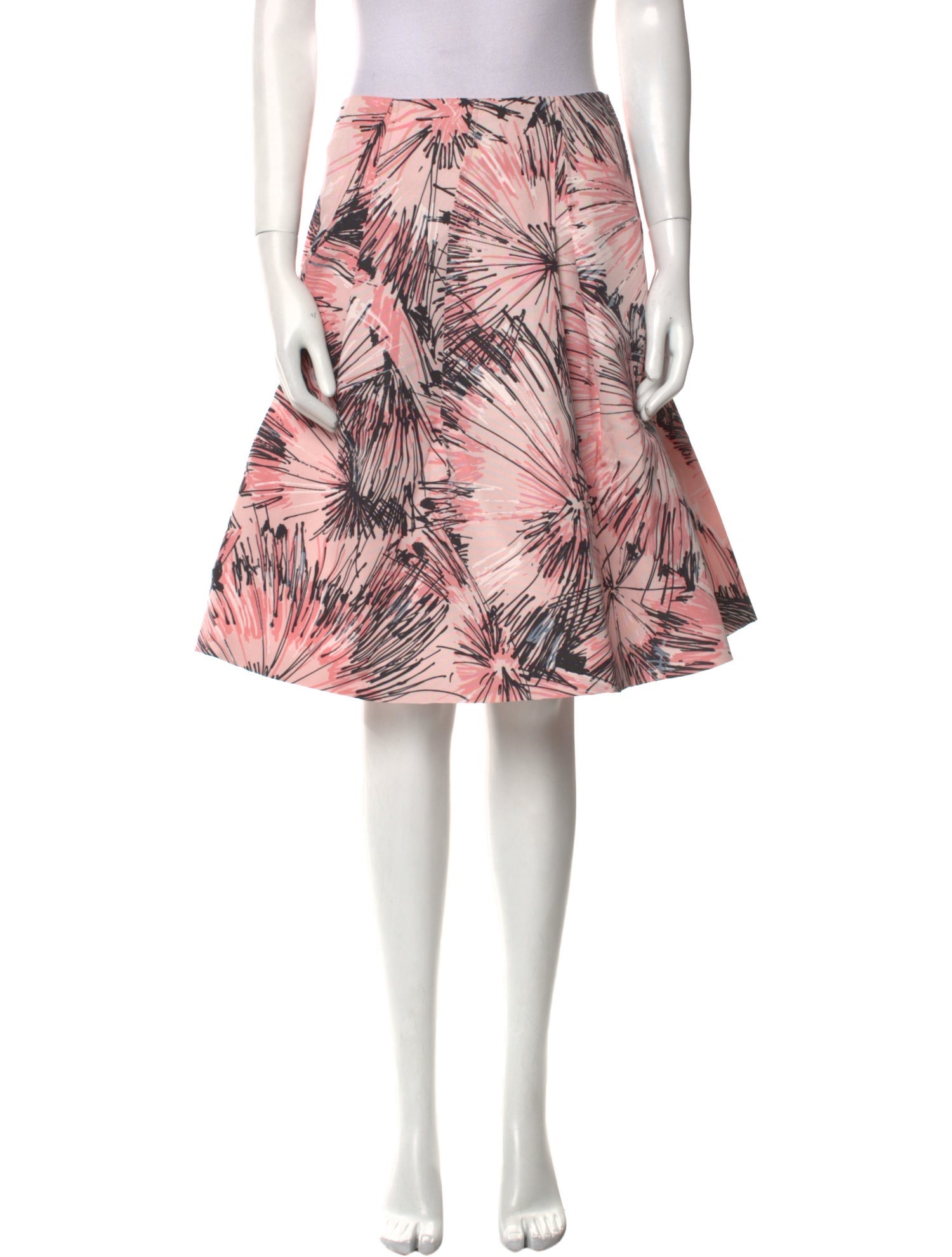 Carolina Herrera Floral Print Knee-Length Skirt