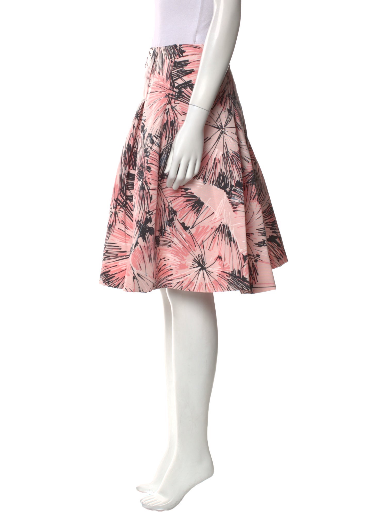 Carolina Herrera Floral Print Knee-Length Skirt