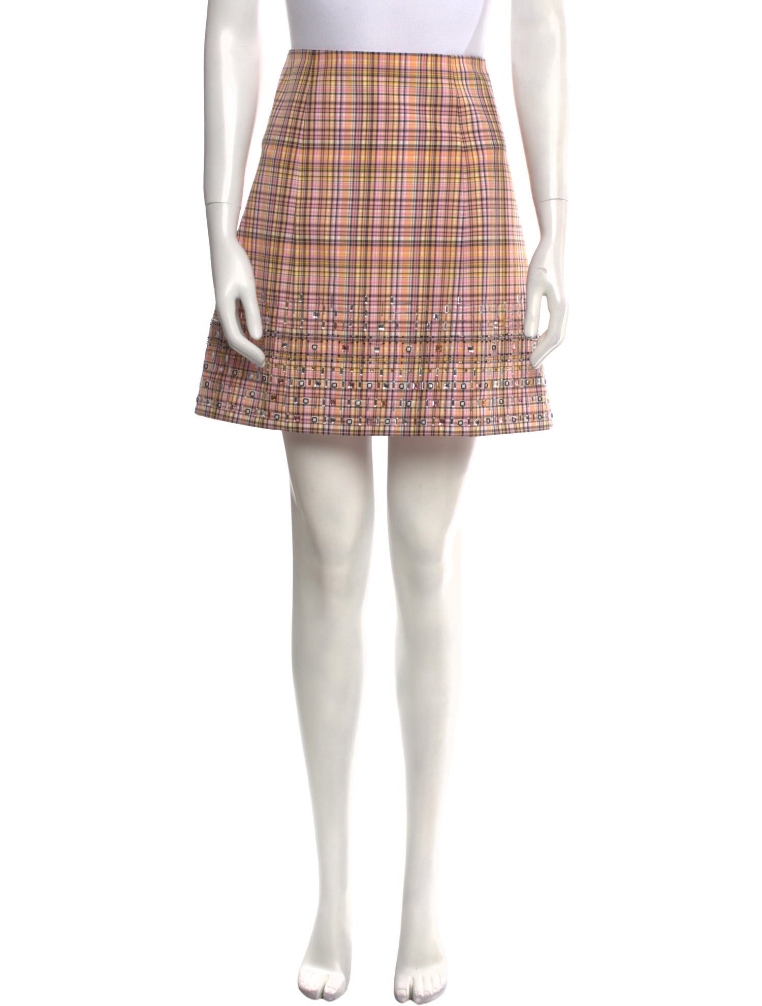 Carolina Herrera Plaid Print Mini Skirt