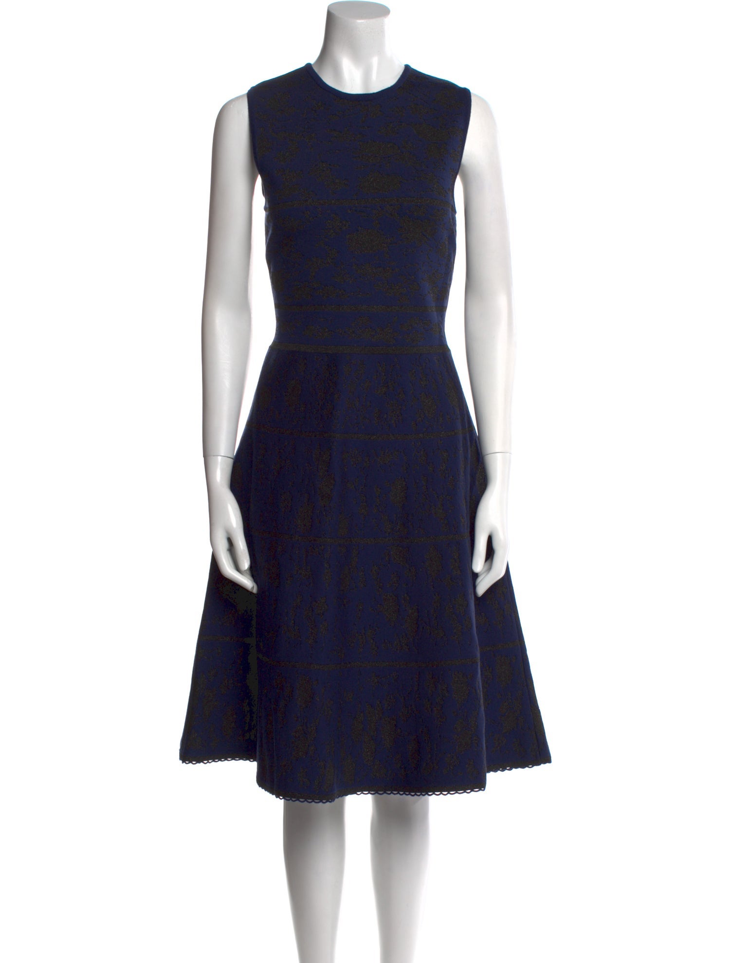 Carolina Herrera Virgin Wool Midi Length Dress
