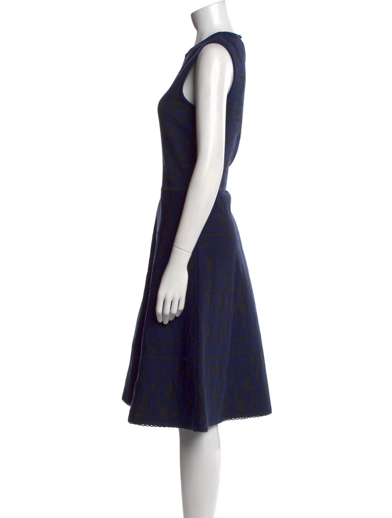 Carolina Herrera Virgin Wool Midi Length Dress