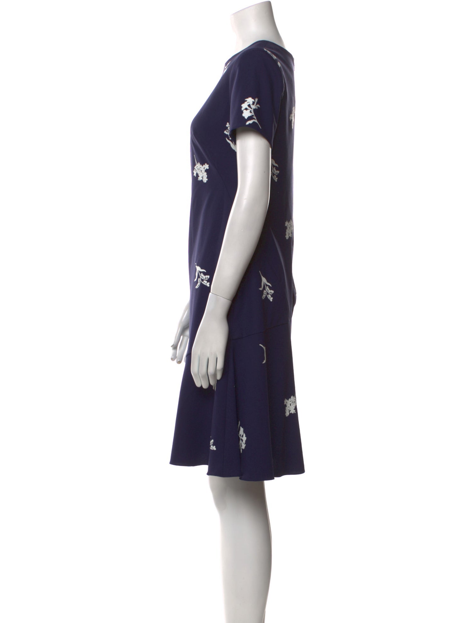 Carolina Herrera Floral Print Knee-Length Dress