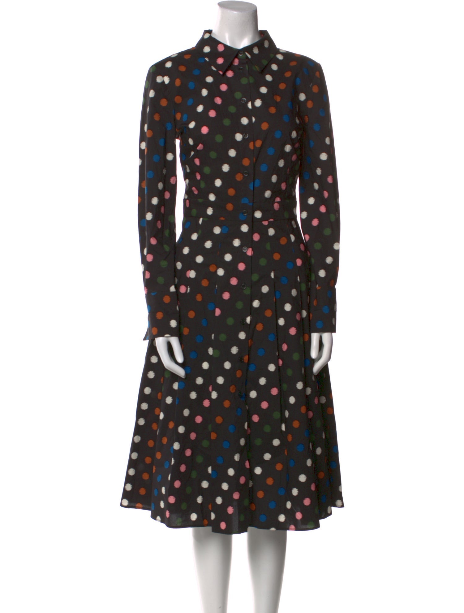 Carolina Herrera Polka Dot Print Knee-Length Dress
