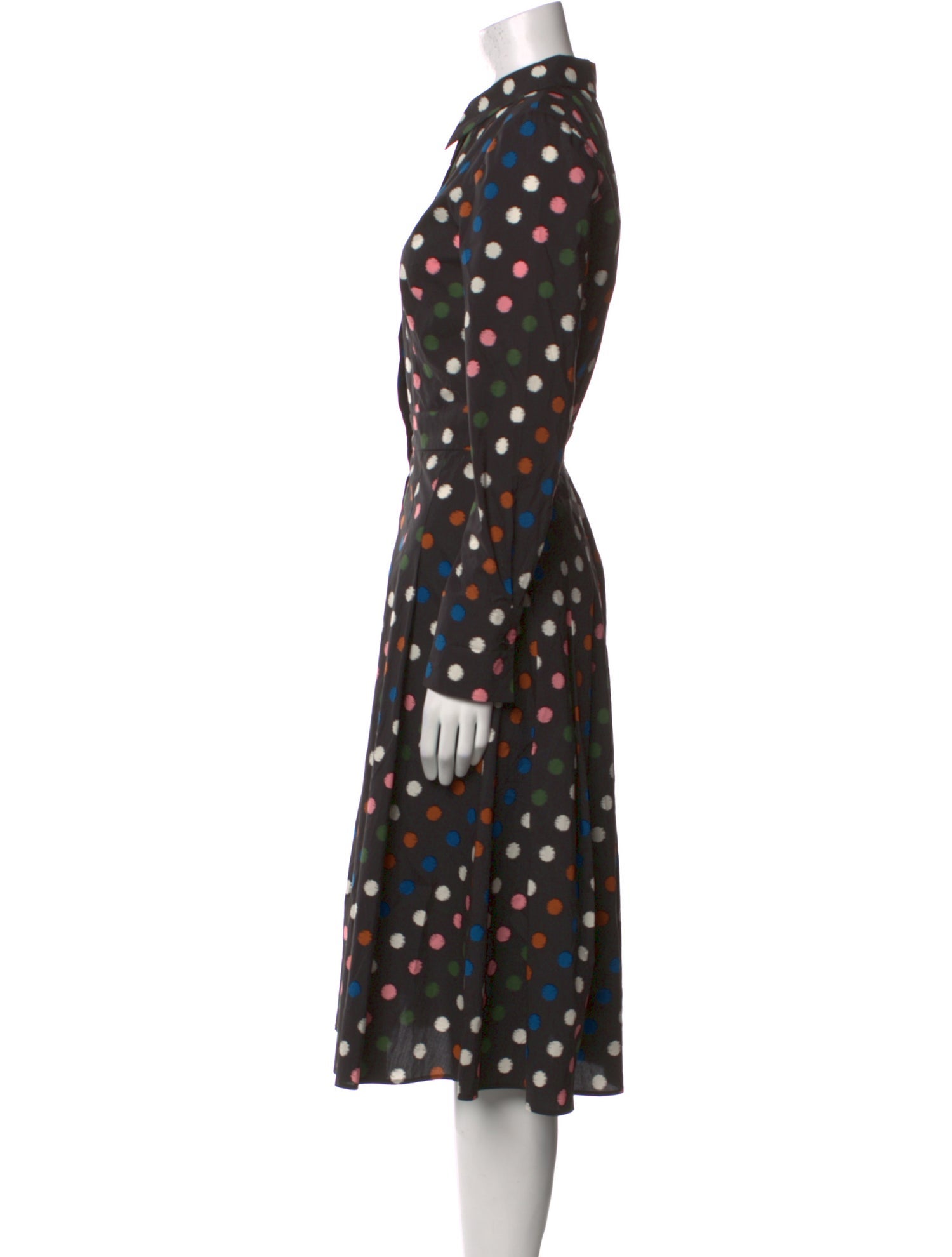 Carolina Herrera Polka Dot Print Knee-Length Dress