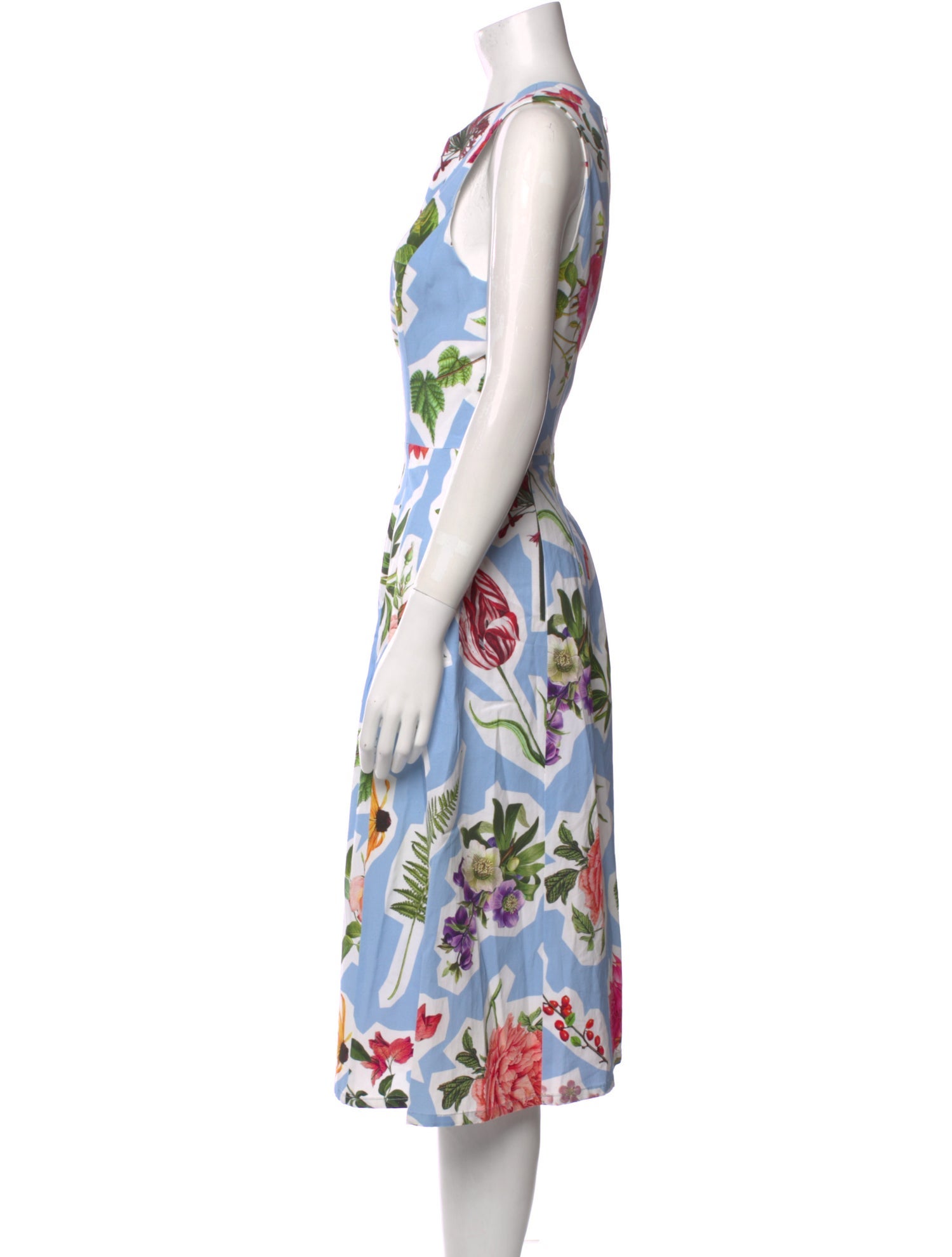Carolina Herrera Floral Print Midi Length Dress