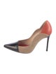 Carolina Herrera Suede Colorblock Pattern Pumps