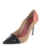 Carolina Herrera Suede Colorblock Pattern Pumps