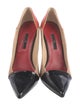 Carolina Herrera Suede Colorblock Pattern Pumps