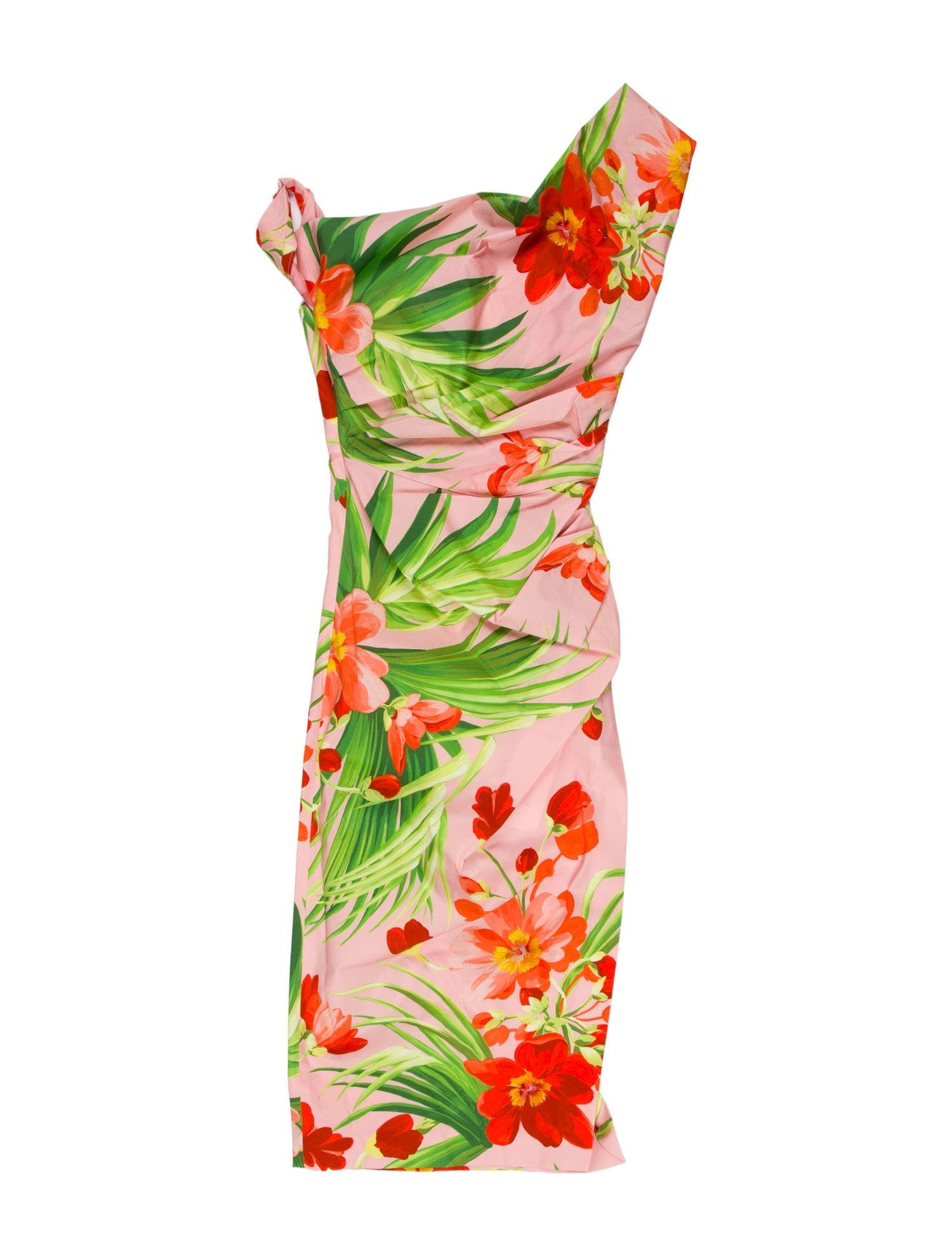 Carolina Herrera Floral Print Midi Length Dress w/ Tags
