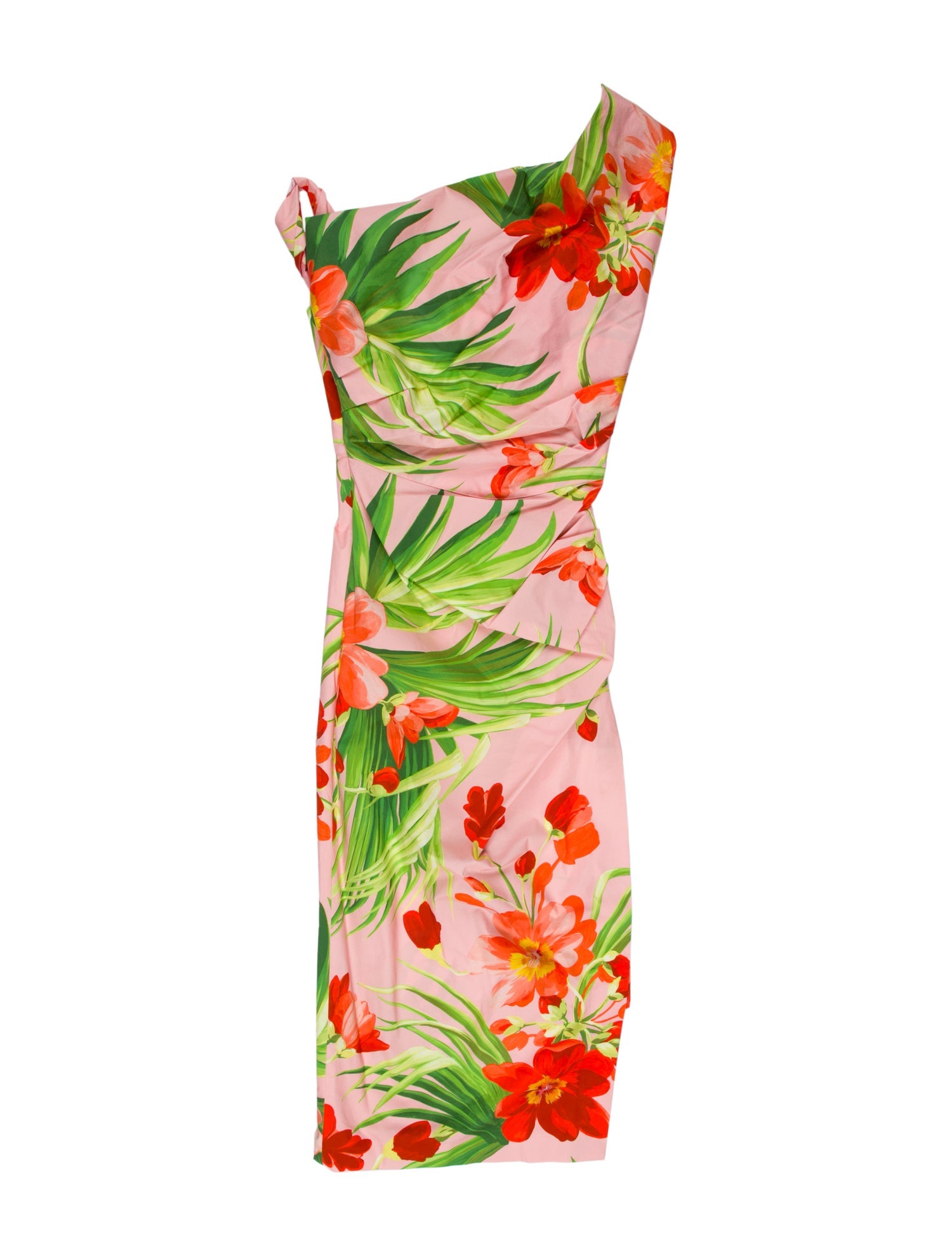 Carolina Herrera Floral Print Midi Length Dress w/ Tags
