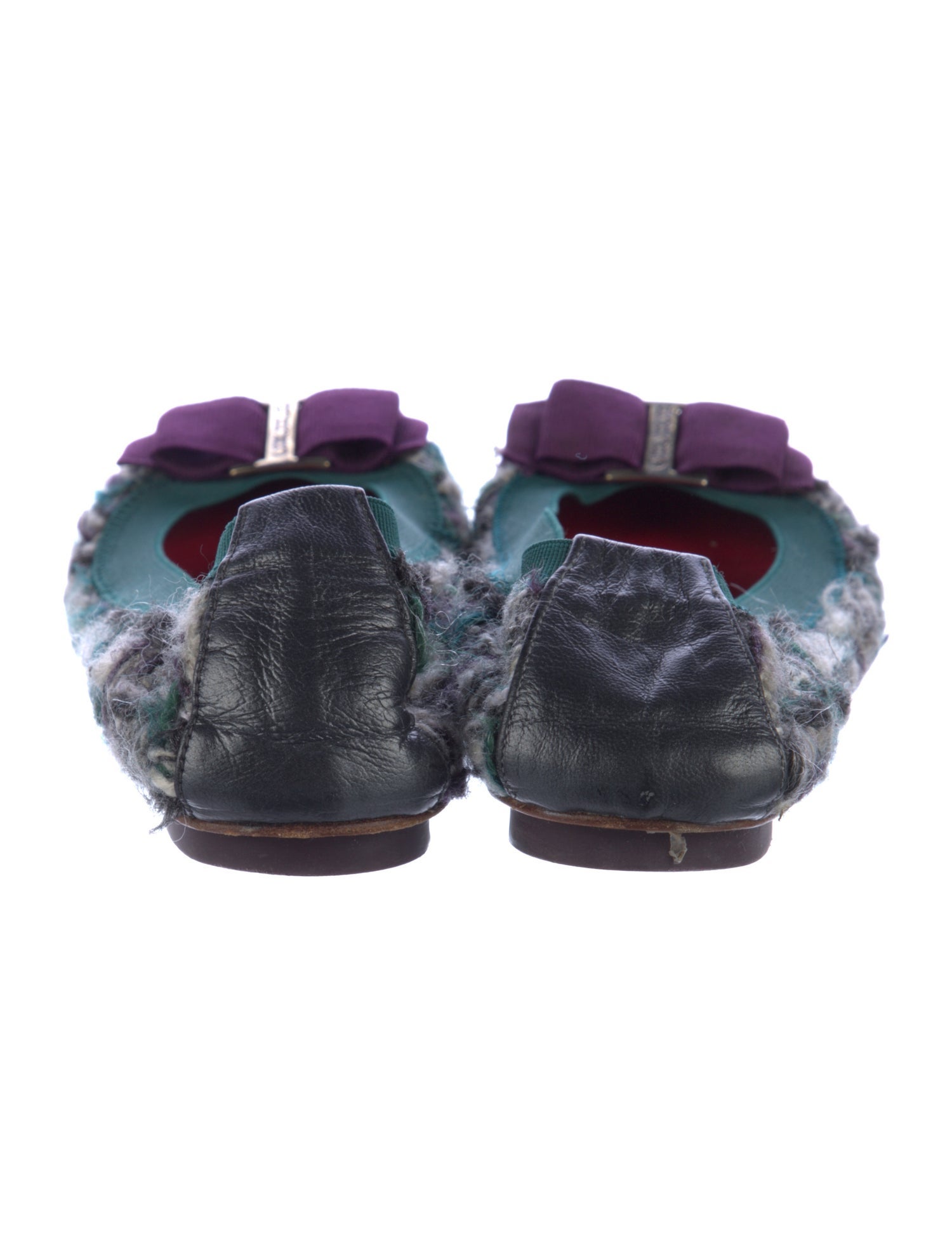 Carolina Herrera Leather Printed Ballet Flats