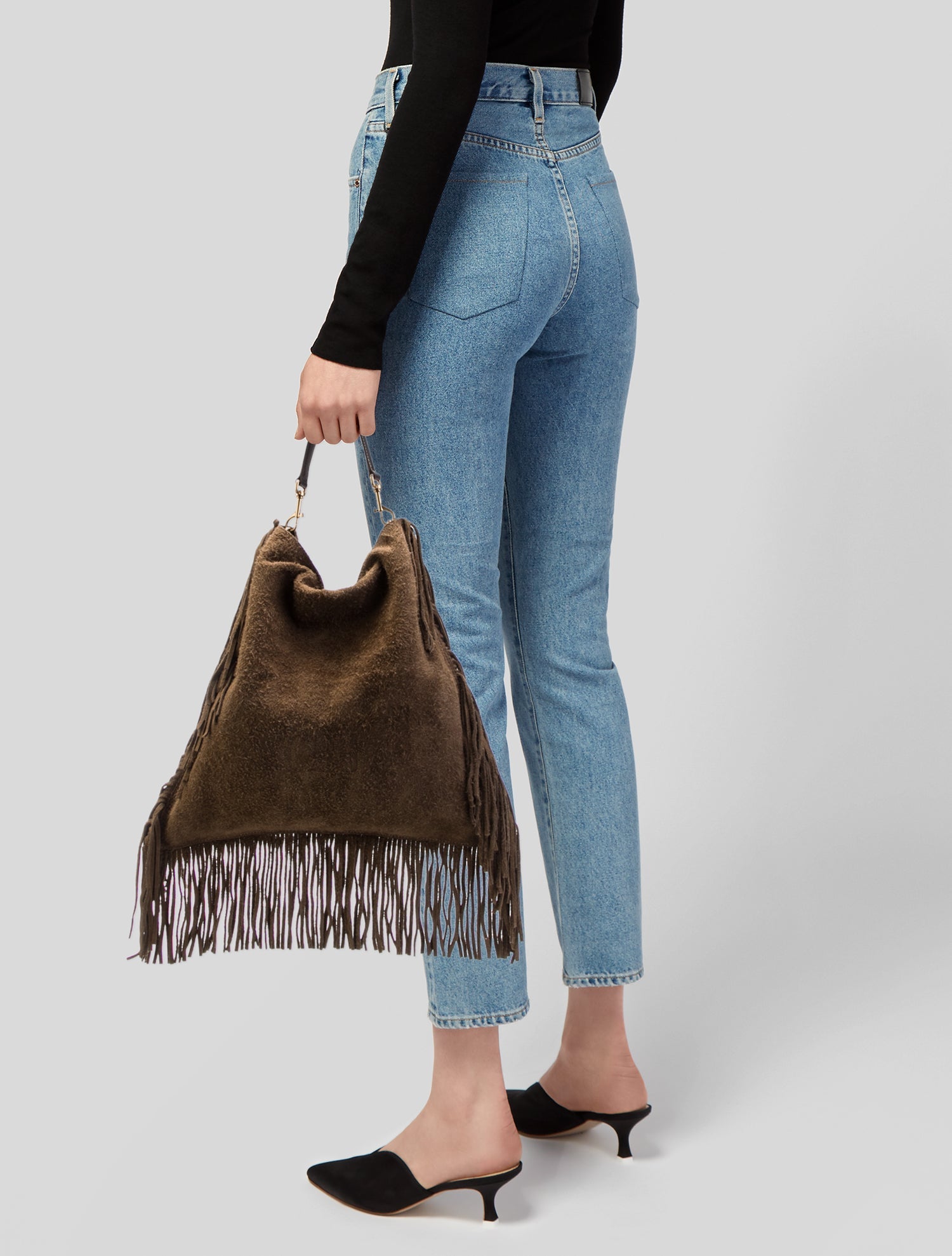 Carolina Herrera Suede Bucket Bag