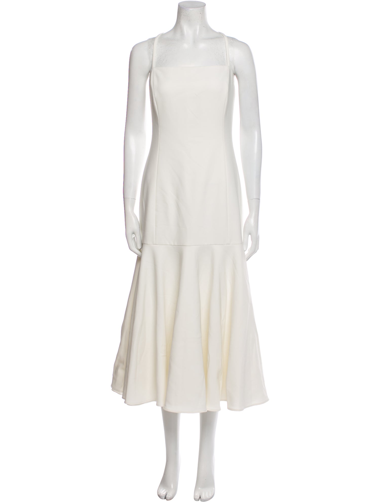Carolina Herrera Square Neckline Long Dress
