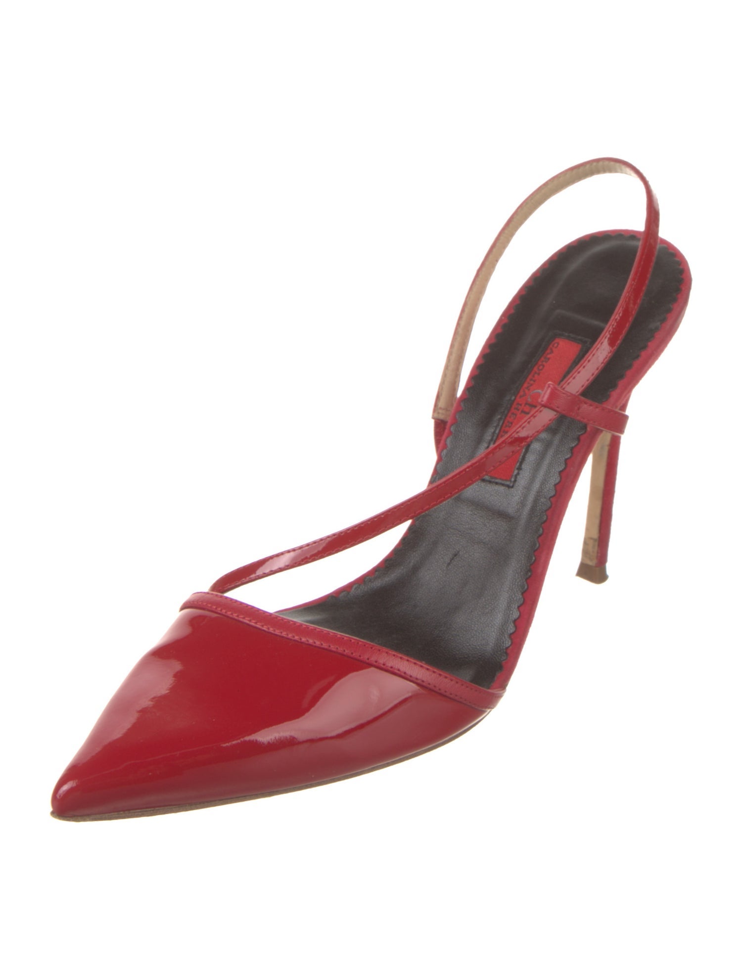 Carolina Herrera Patent Leather Slingback Pumps