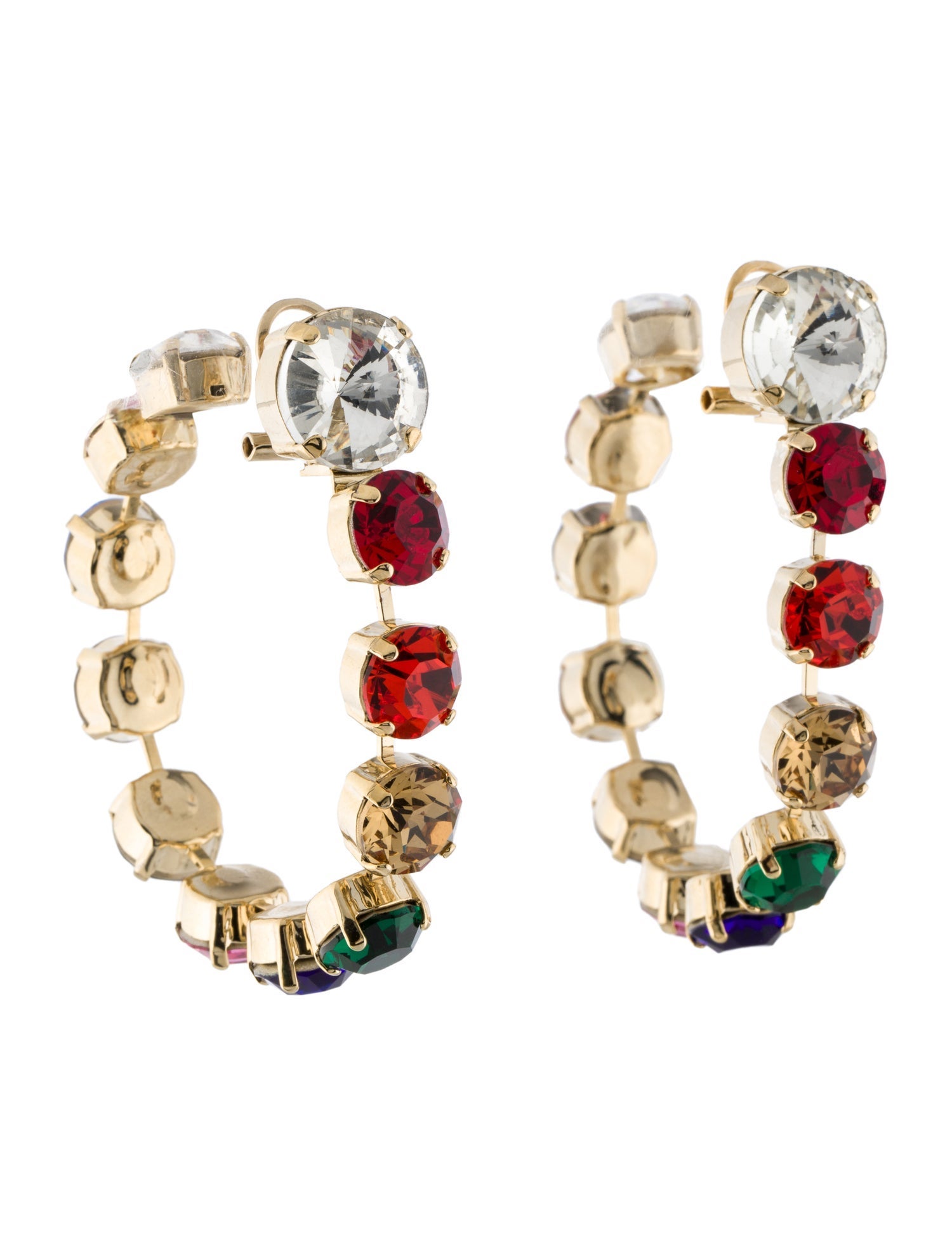 Carolina Herrera Crystal Hoop Earrings