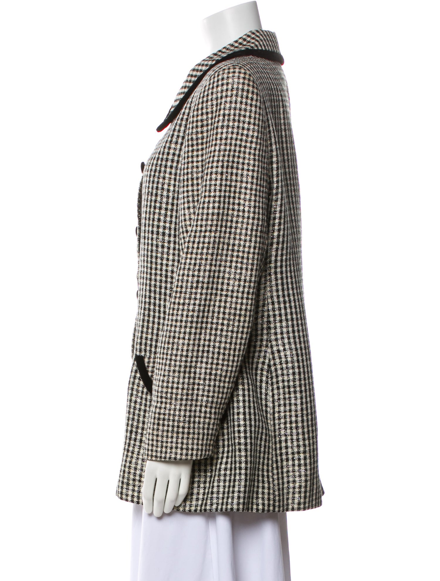 Carolina Herrera Silk Tweed Pattern Jacket