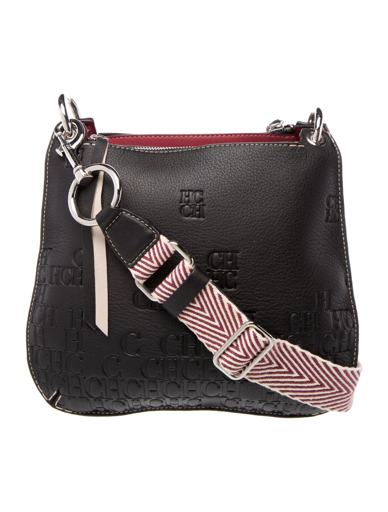 Carolina Herrera Leather Messenger Bag