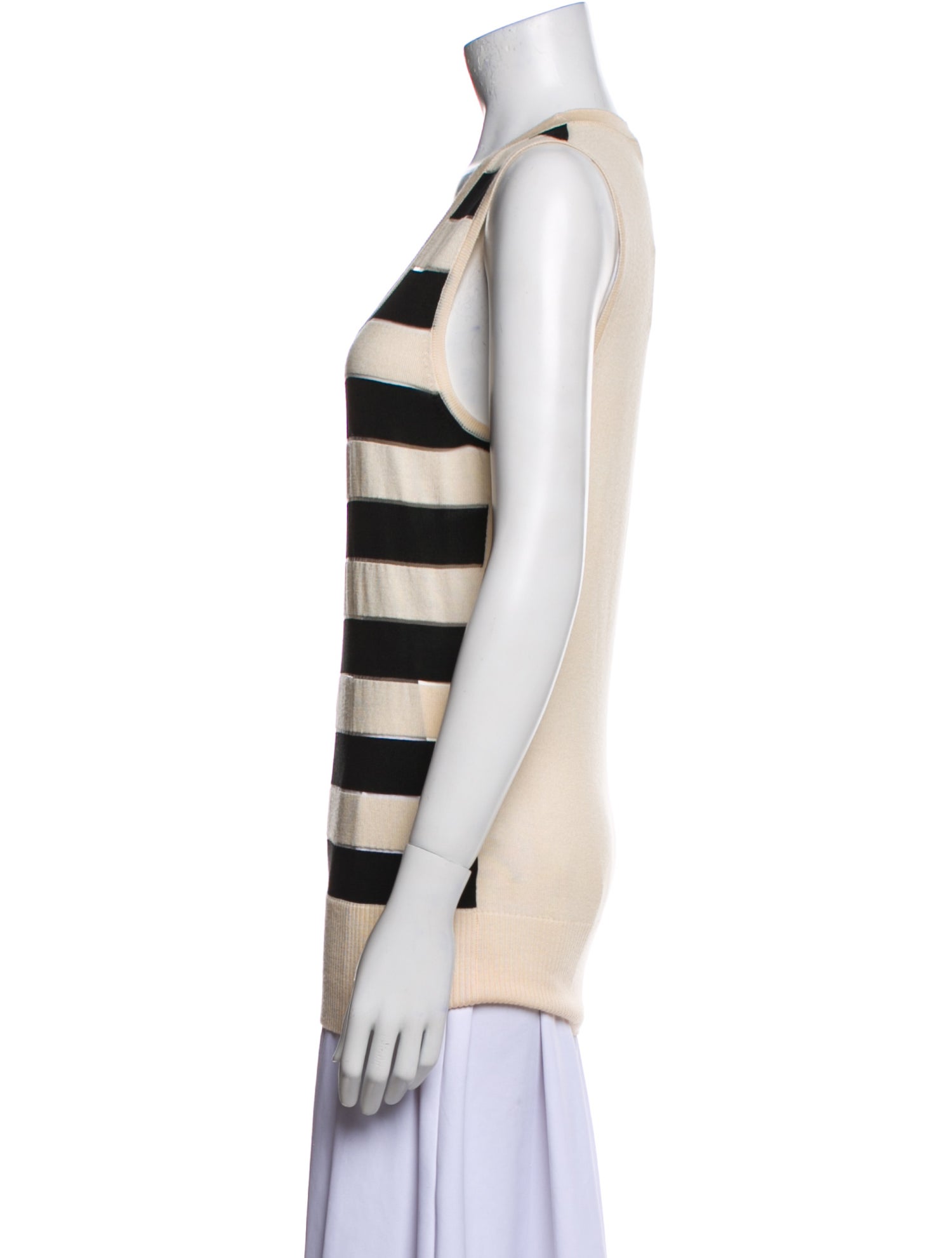 Carolina Herrera Striped Scoop Neck Sweater