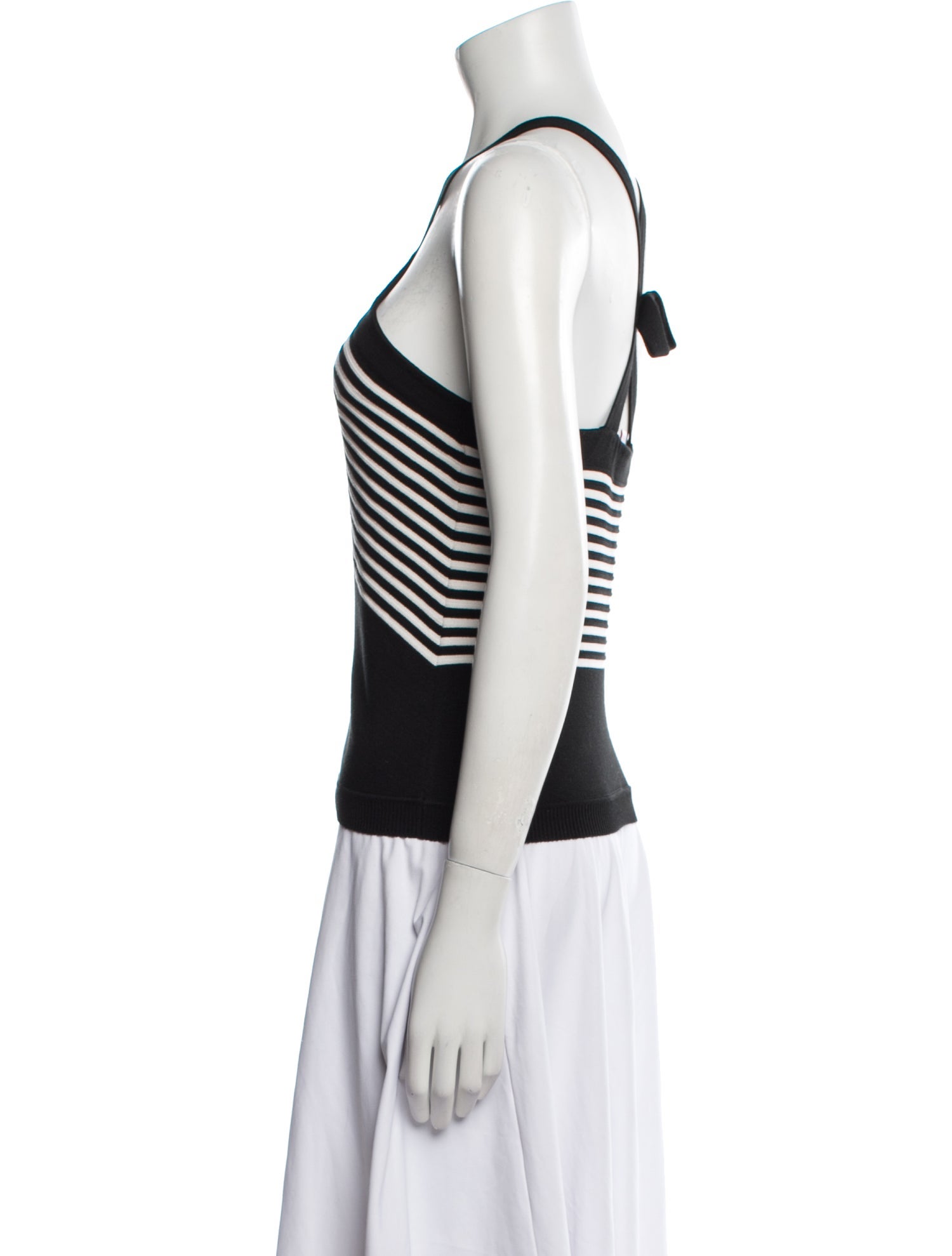 Carolina Herrera Silk Striped Top