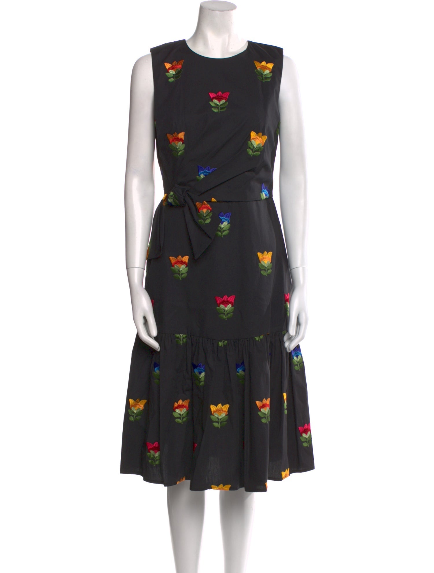 Carolina Herrera Floral Print Midi Length Dress w/ Tags