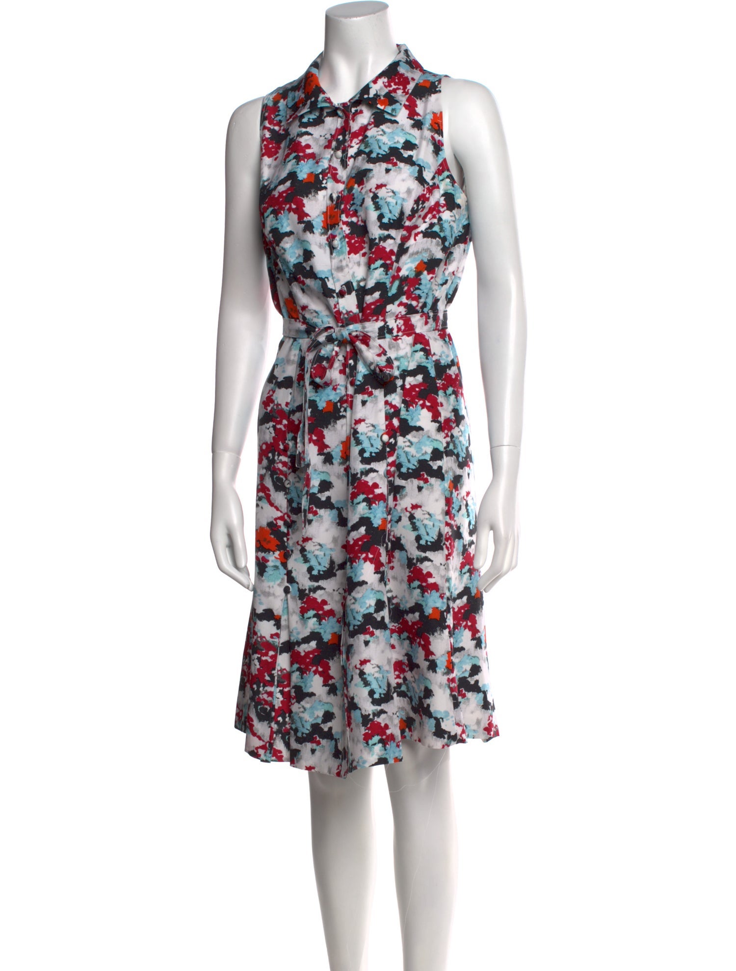 Carolina Herrera Floral Print Knee-Length Dress