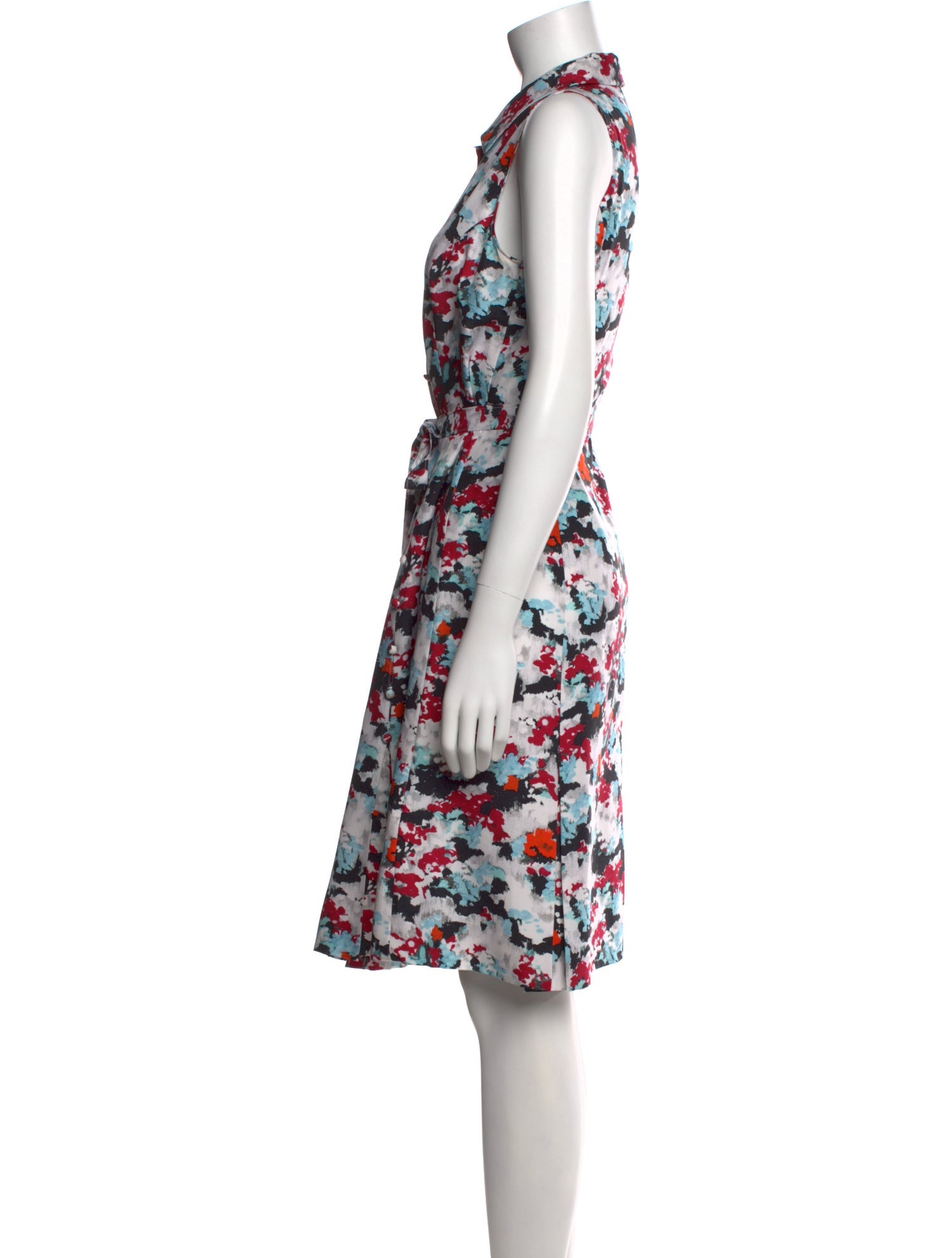 Carolina Herrera Floral Print Knee-Length Dress