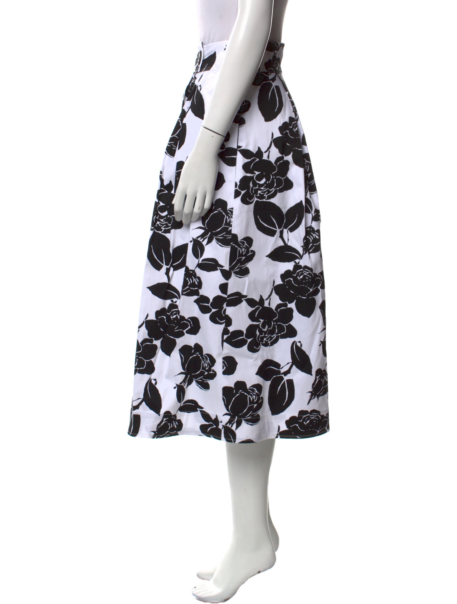 Carolina Herrera Floral Print Midi Length Skirt w/ Tags