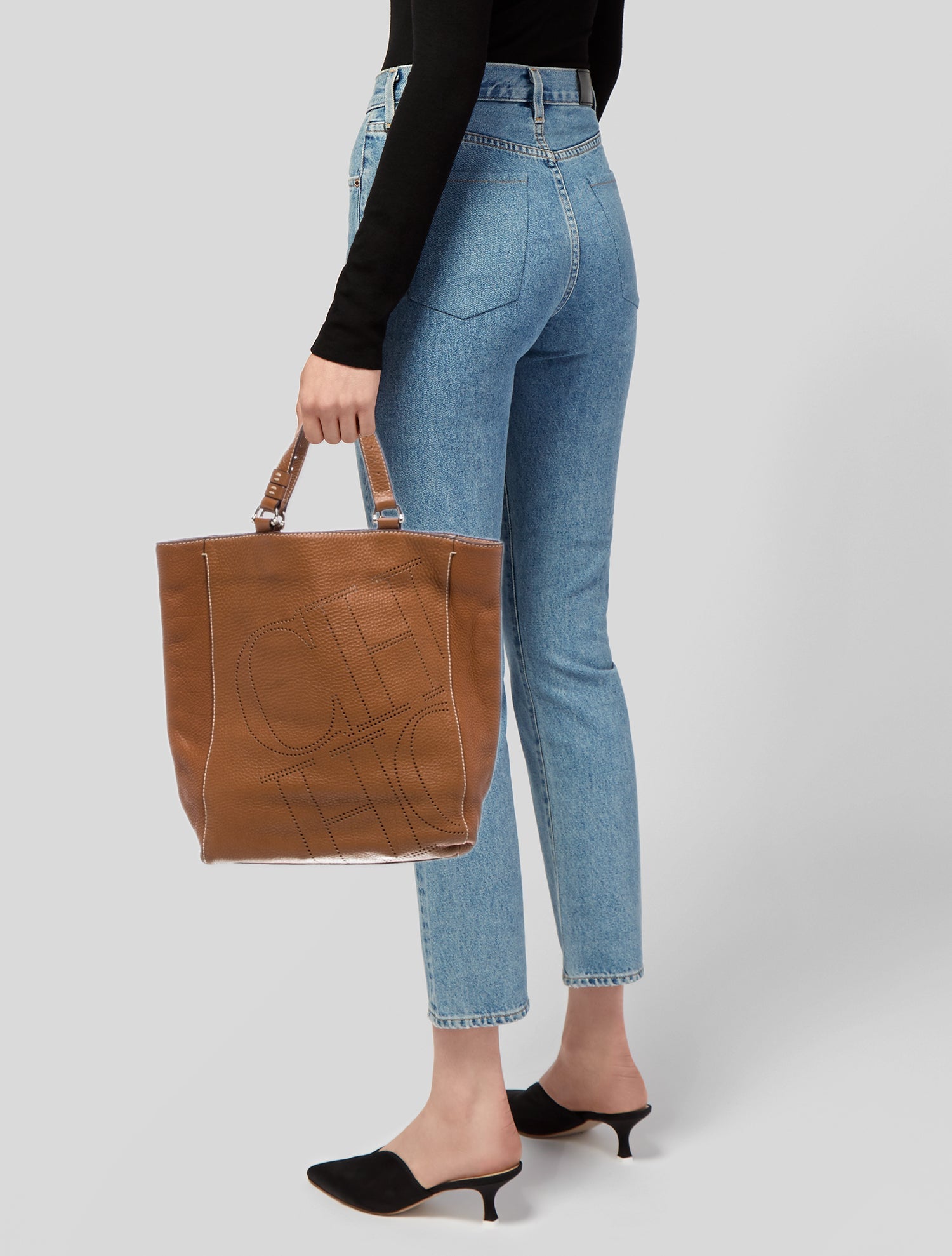 Carolina Herrera Leather Tote