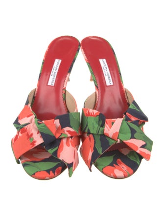 Carolina Herrera Nylon Printed Slides