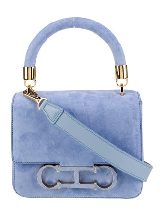 Carolina Herrera Suede Top Handle Bag