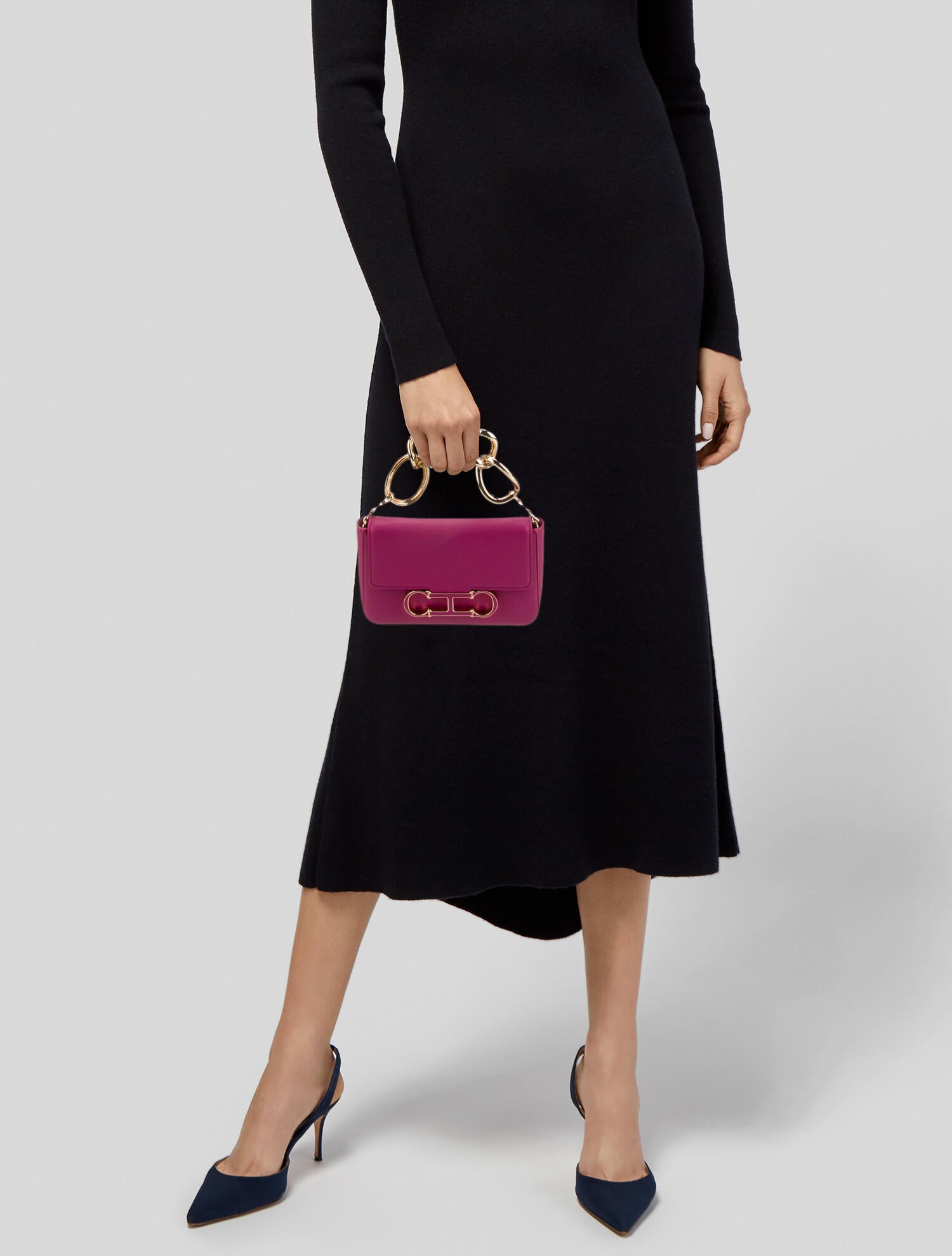 Carolina Herrera Leather Top Handle Bag