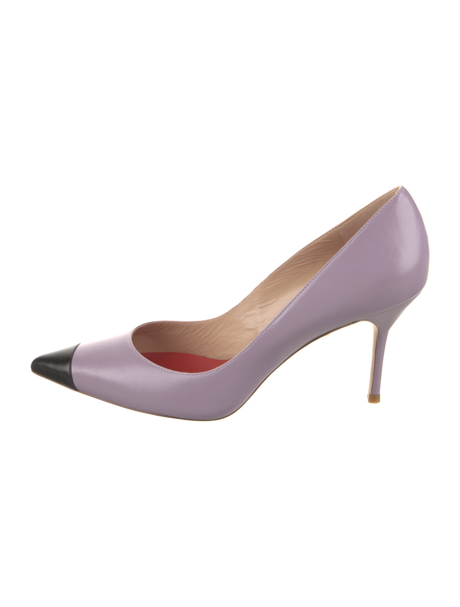 Carolina Herrera Leather Colorblock Pattern Pumps
