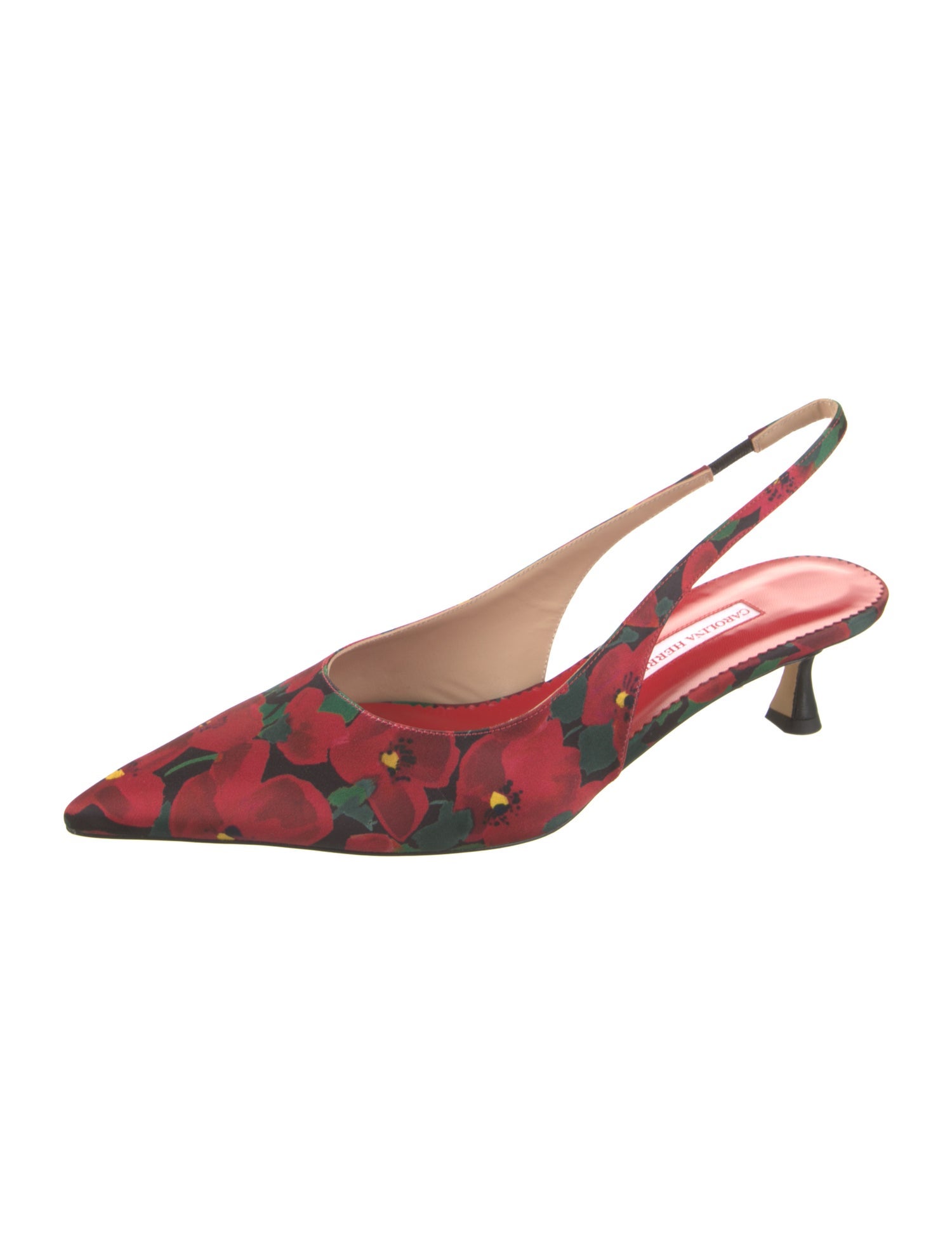 Carolina Herrera Nylon Printed Slingback Pumps