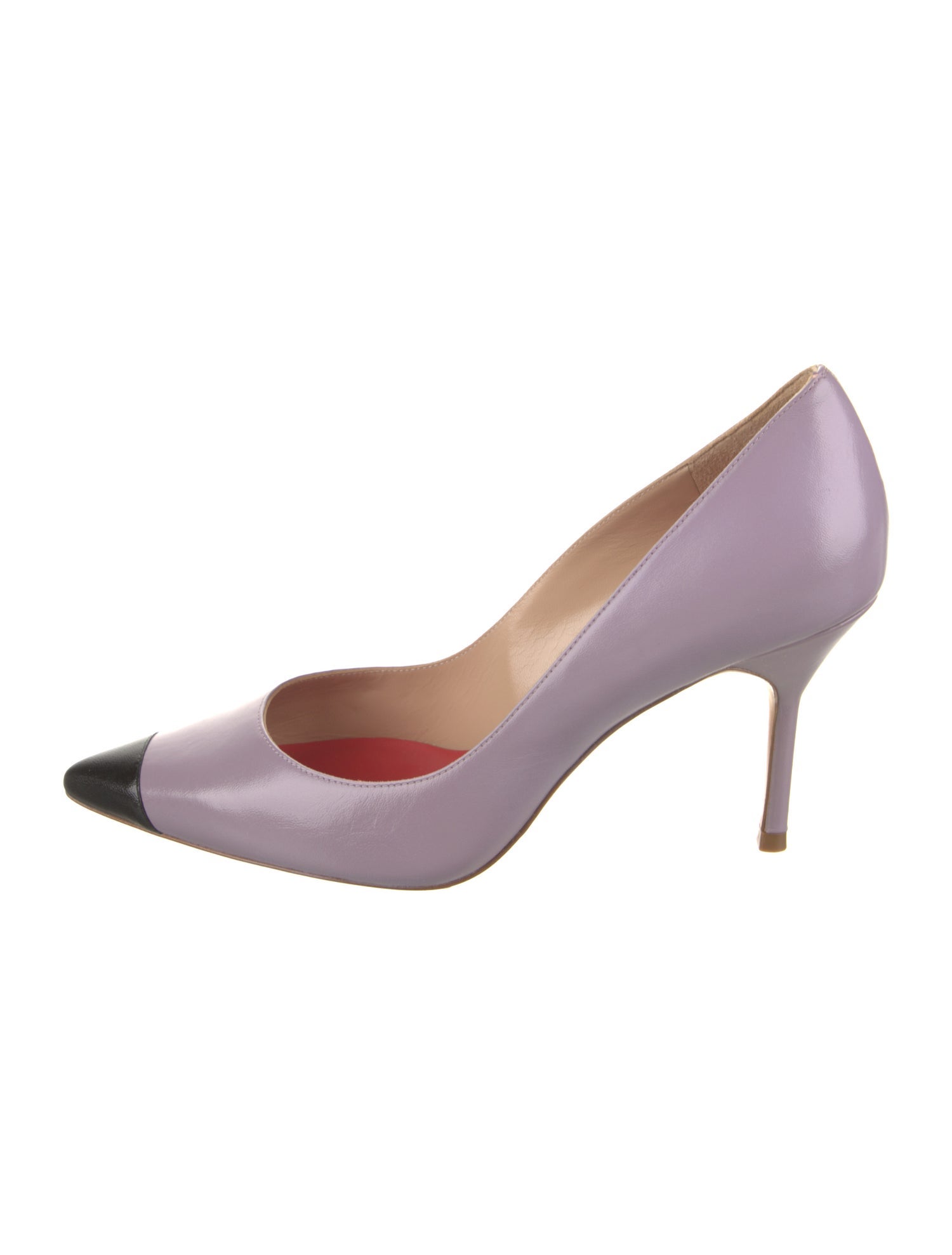 Carolina Herrera Leather Colorblock Pattern Pumps